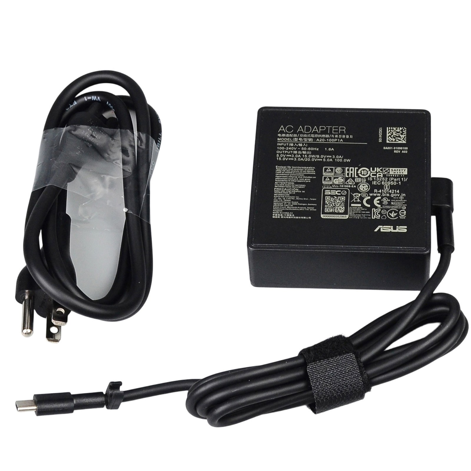 100W USB-C Adapter Charger A20-100P1A for ASUS ROG Flow X13 Z13 A21-100P1A
