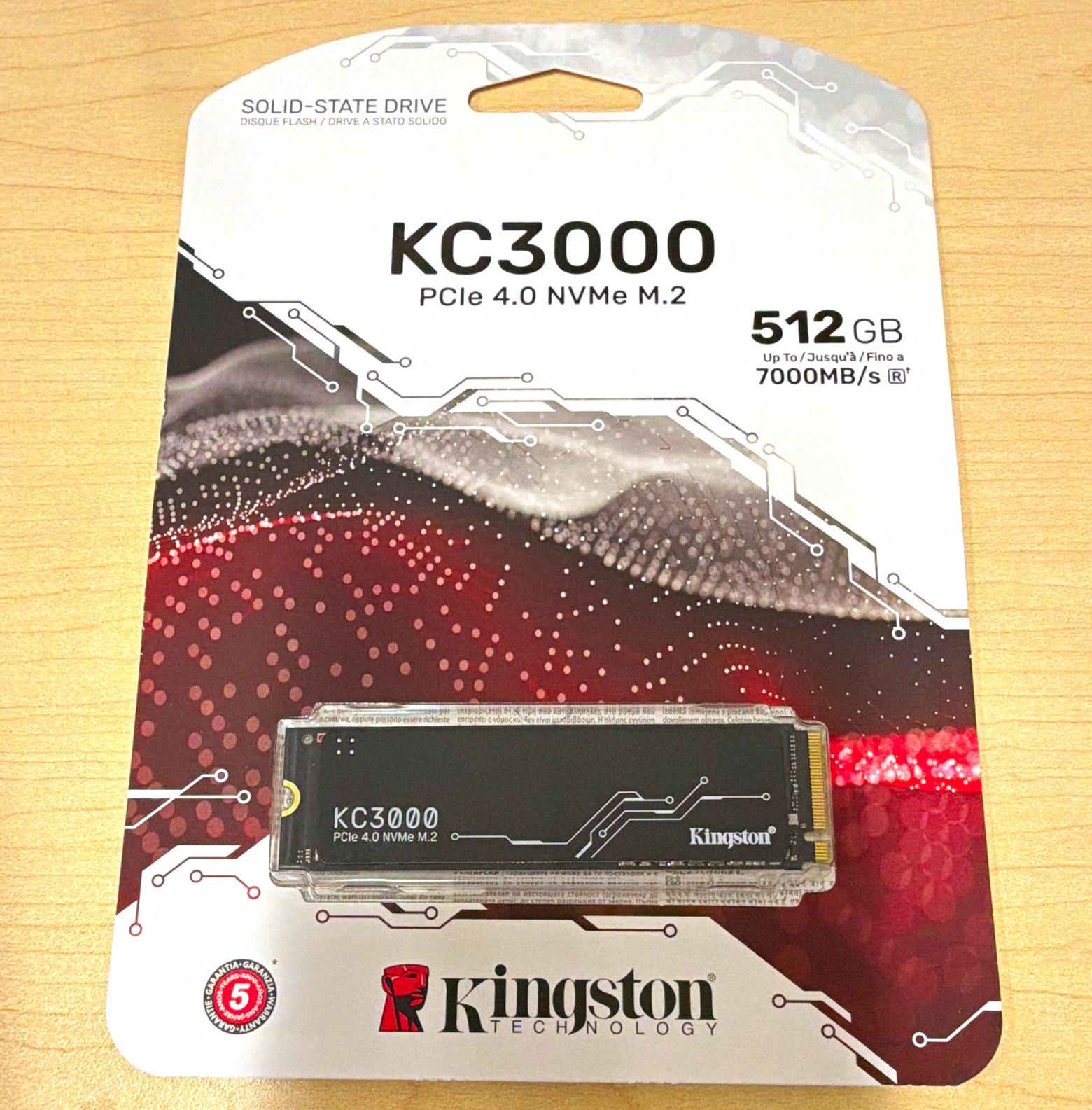 Kingston KC3000 512GB PCIe 4.0 NVMe M.2 Solid State Drive SSD SKC3000S/512G