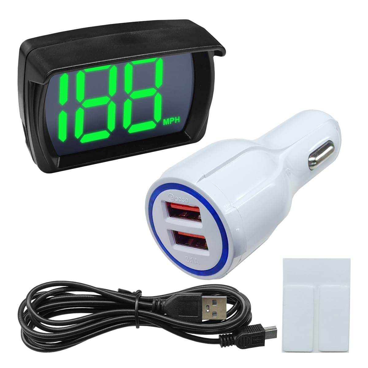 Car HUD GPS Digital Speedometer, MPH Speed Meter with LED Large Font Head Up Dis