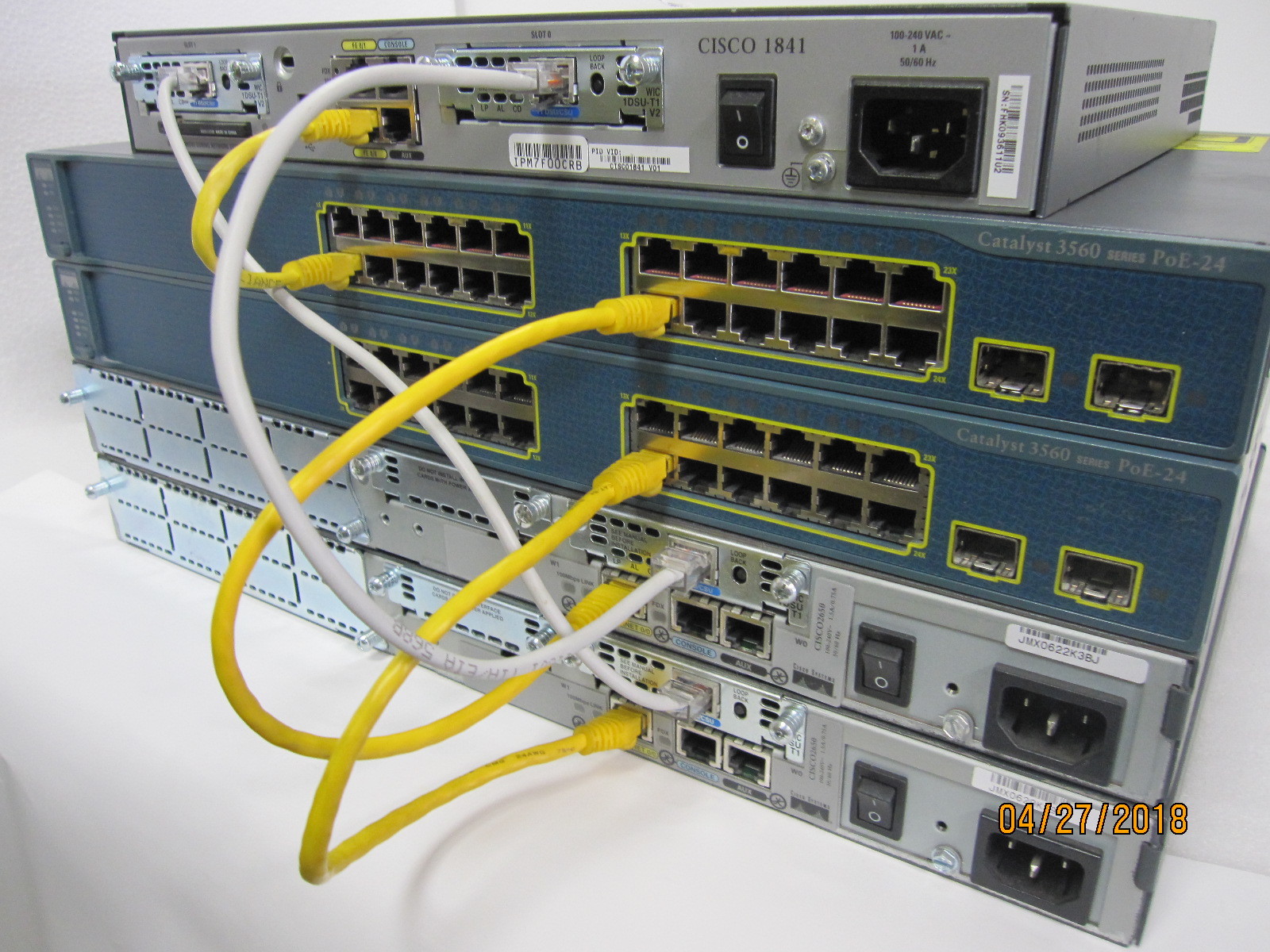 Cisco CCNA CCNP Lab Kit 1x1841IOS 15.1,2x 2600XM 2x 2960-24,3560 #1 Best Seller 