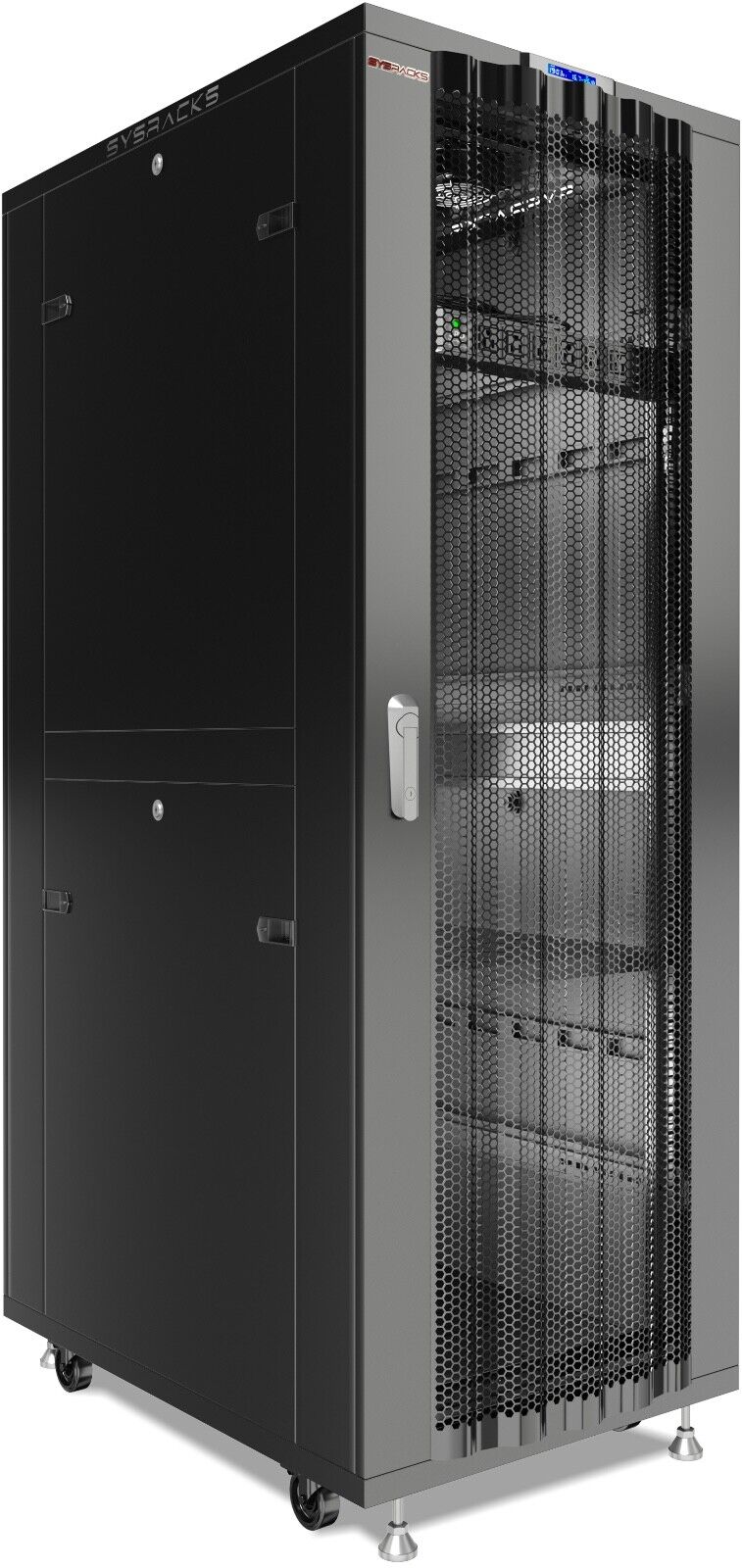 Sysracks 42U 32'' Deep IT Network Data Server Rack Cabinet Mesh Vented Door
