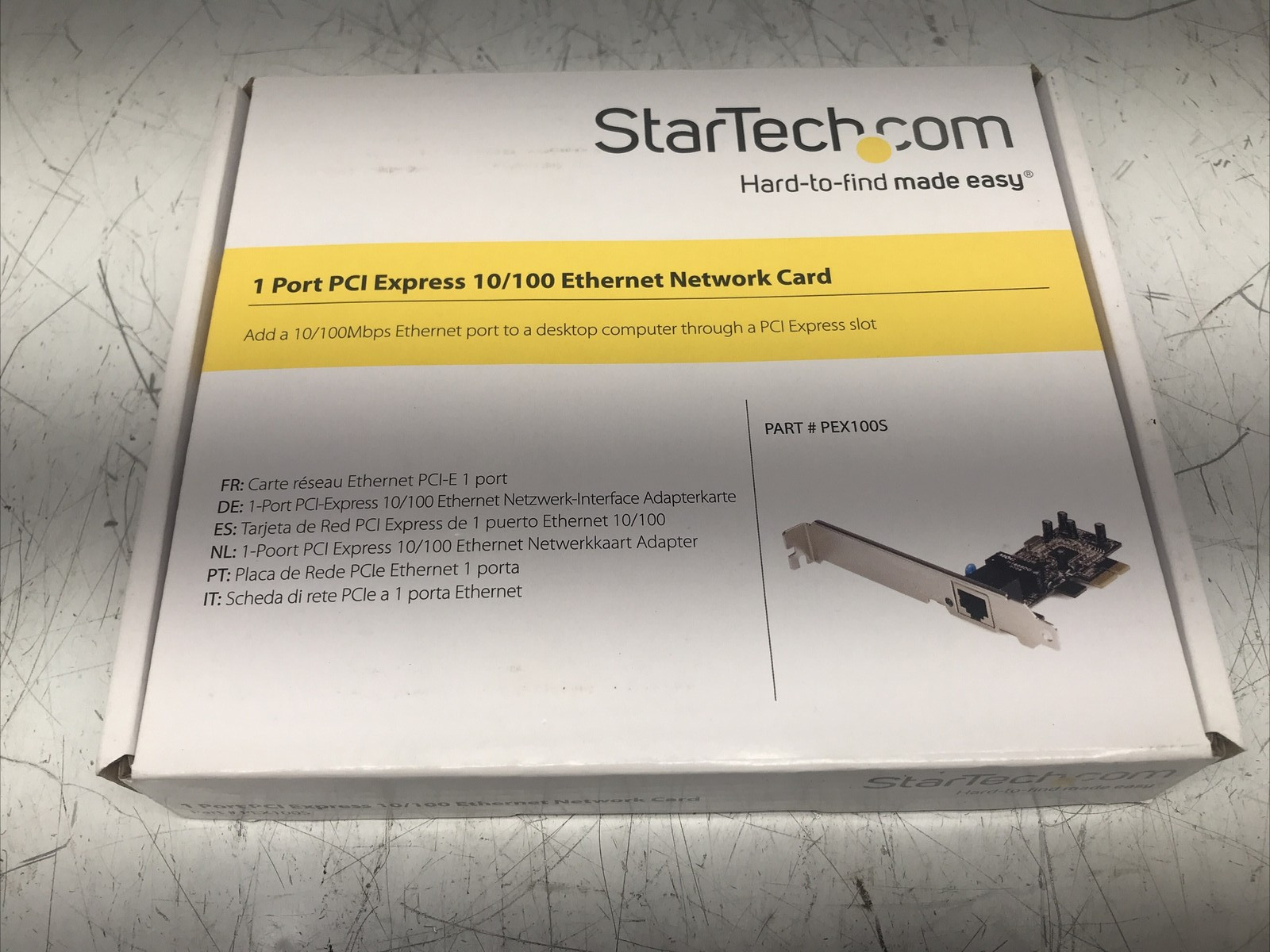 StarTech PEX100S Port PCIe Ethernet Network Interface Adapter Card OPEN BOX