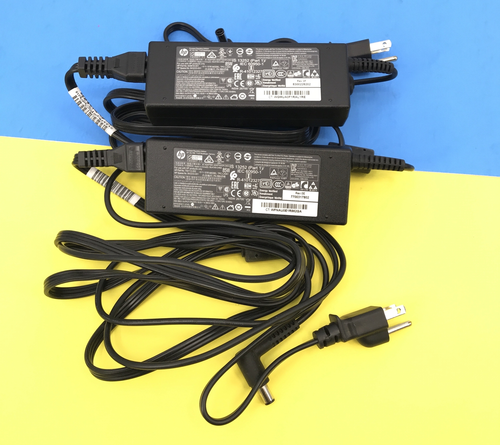 HP AC Adapter Charger TPC-LA561 85W 19.5V 4.36A - Lot of 2 Adapters #L8745