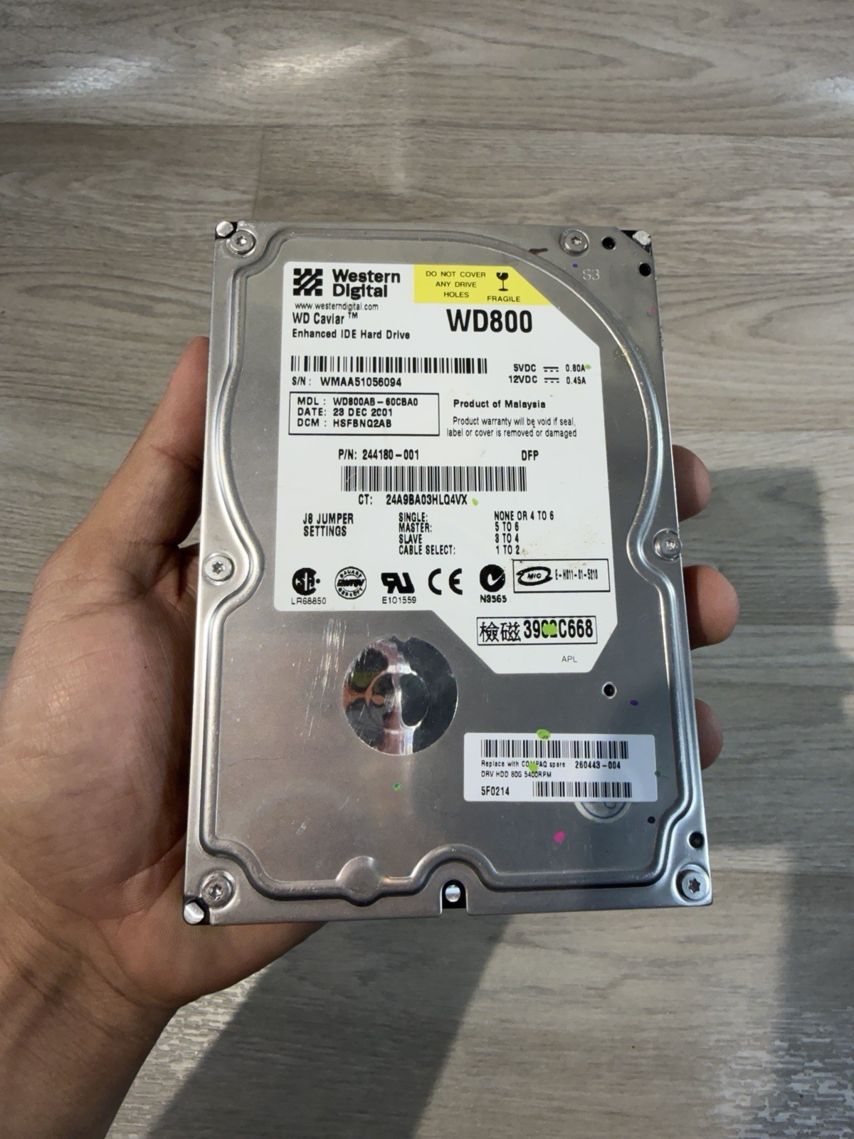 Western Digital Caviar 80GB 7200RPM 3.5" HDD (WD800BB-53CAA1)