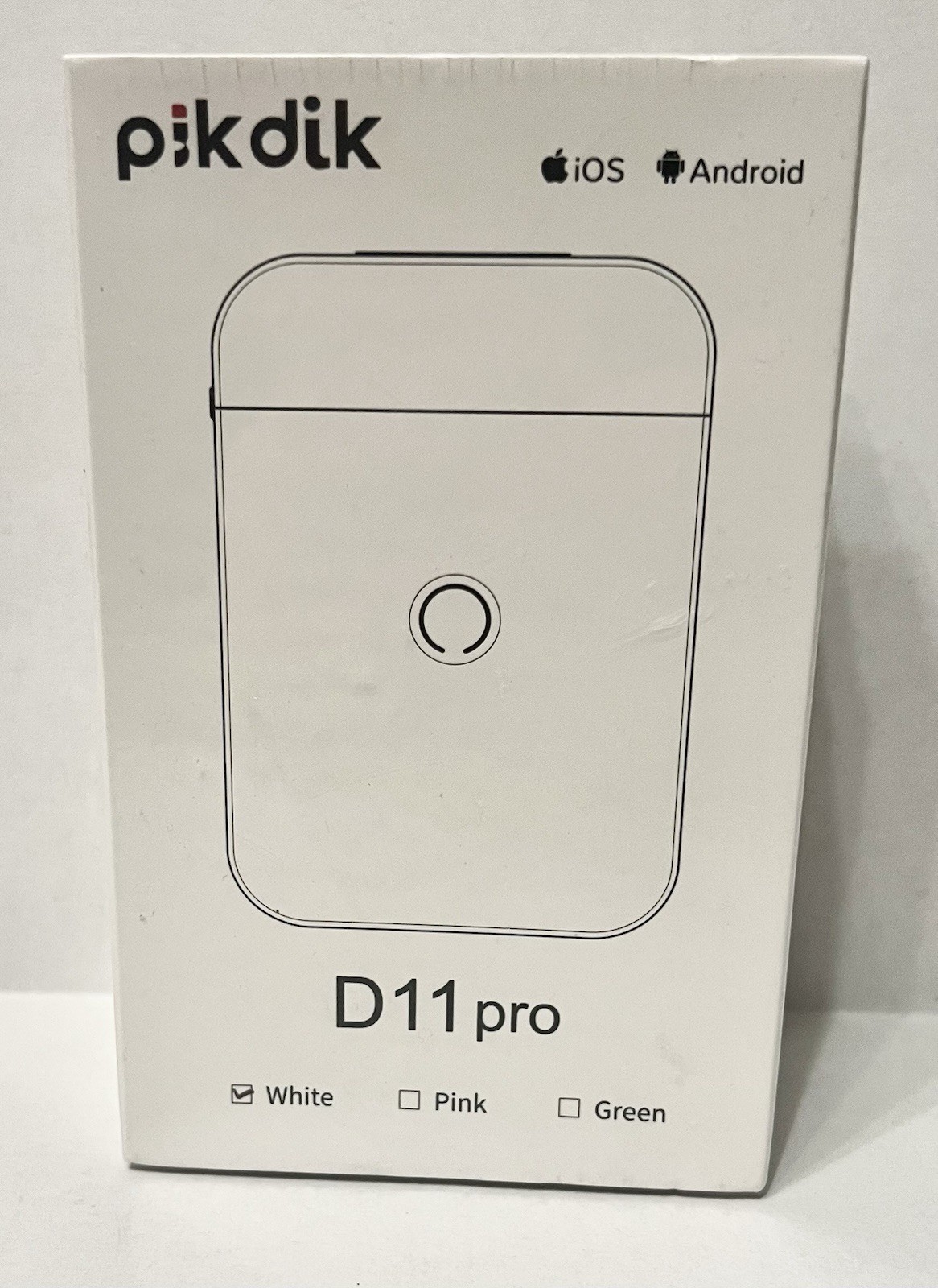 PikDik D11 Pro Wireless Bluetooth Thermal Mini Label Printer - Portable White