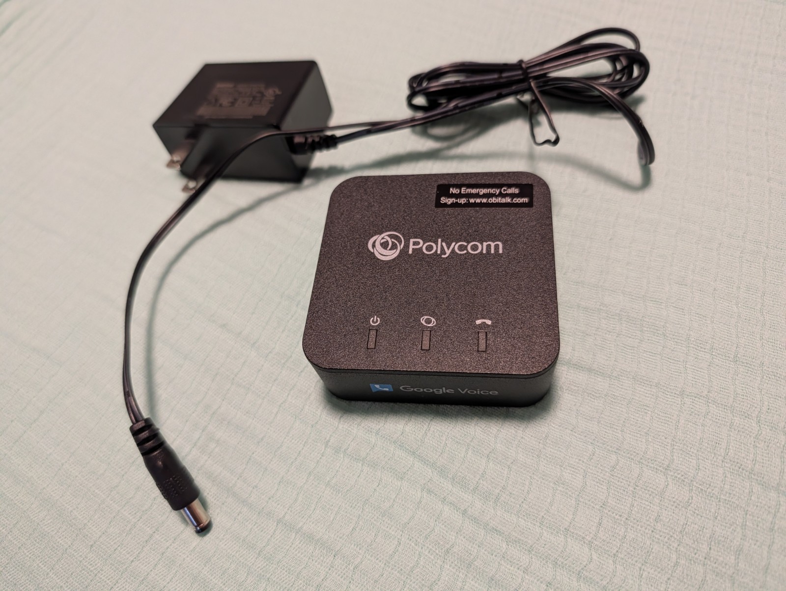 Polycom OBi200 1-Port VoIP Adapter with Google Voice and Fax Support, Black
