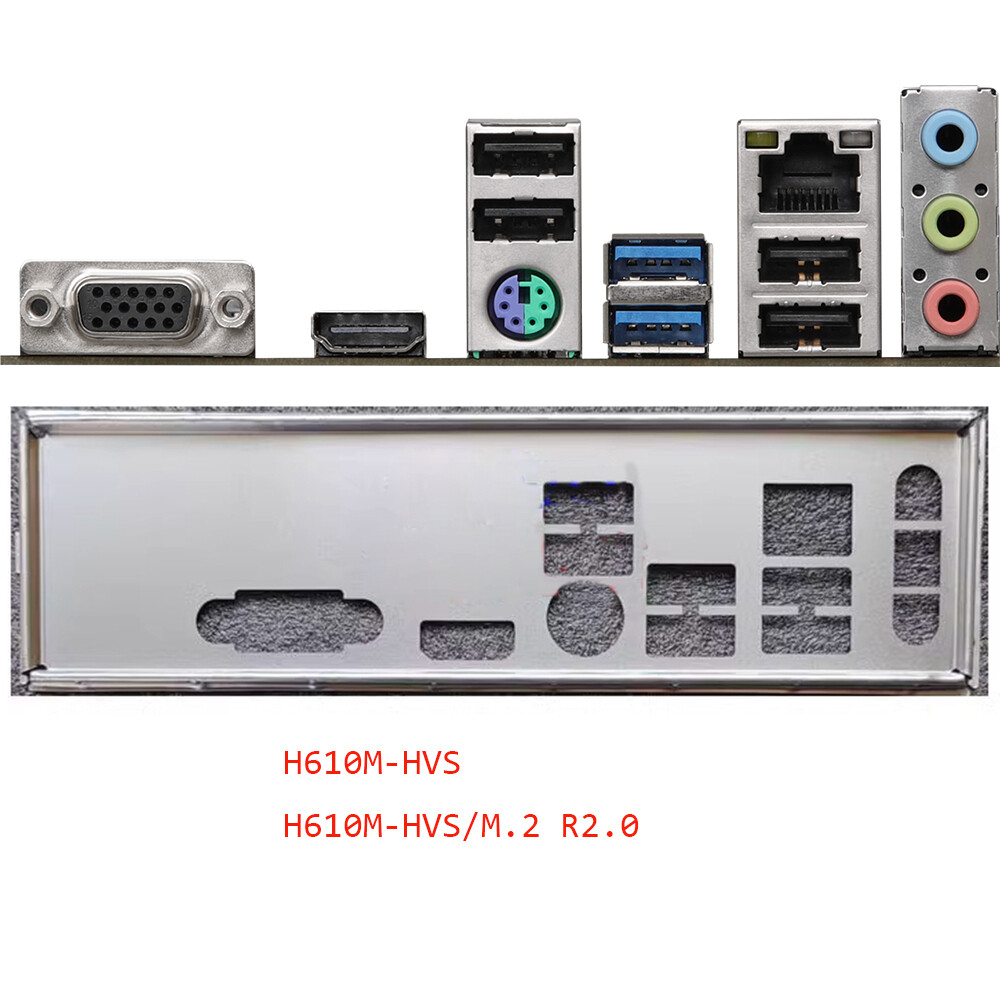 1Pcs For ASRock H610M-HVS,H610M-HVS/M.2 R2.0 I/O Shield BackPlate Blende Bracket