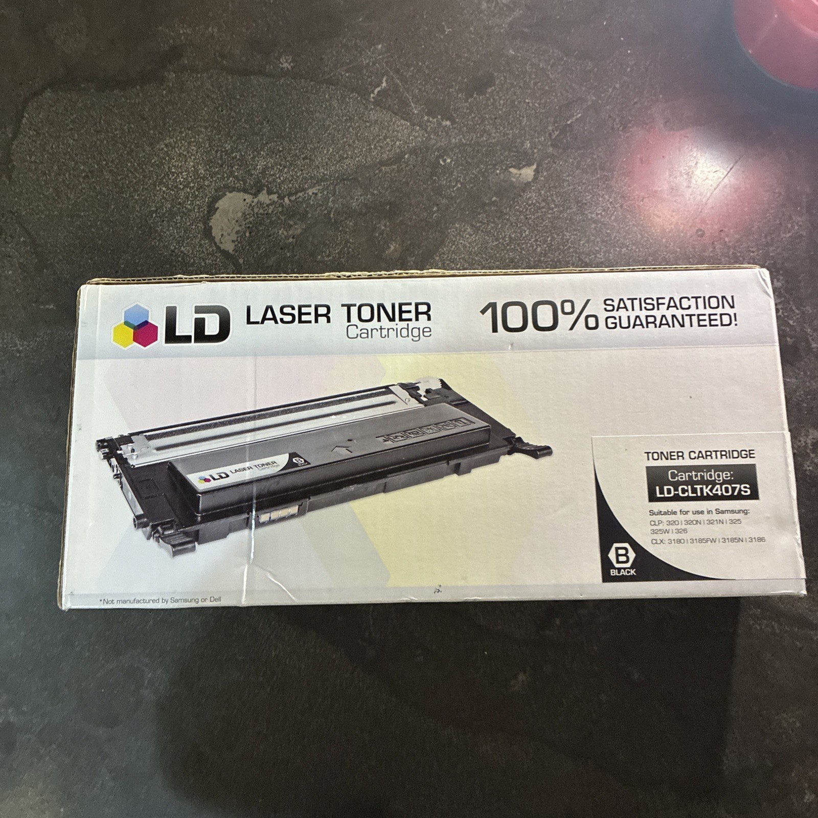 LD-Laser Toner Cartridge CLTK407S  BLACK LASER TONER Suitable Use Samsung