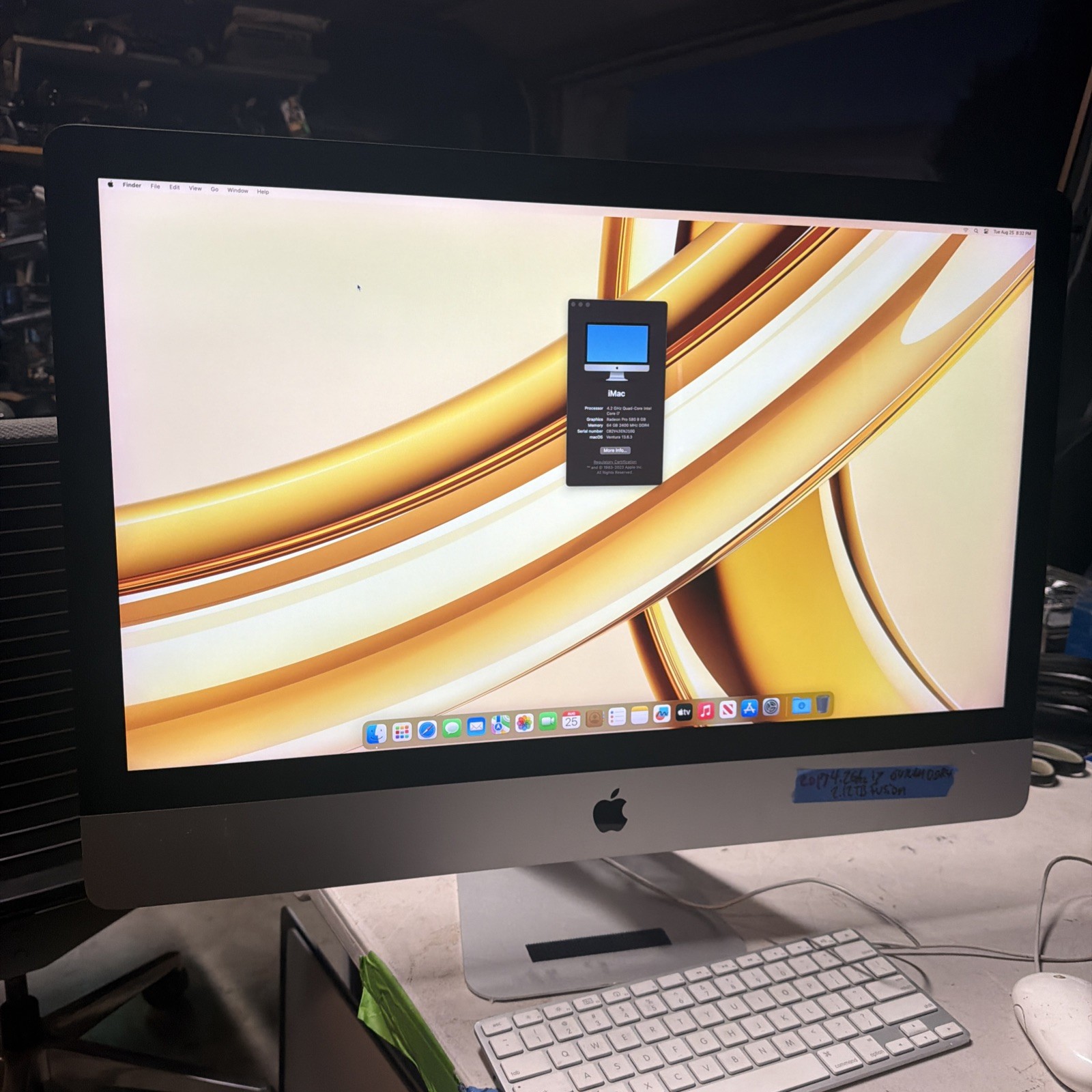 Apple 27" iMac Retina 5K 2017 4.2GHz Quad Core i7 2TB 64GB AMD Radeon Pro 580 8G
