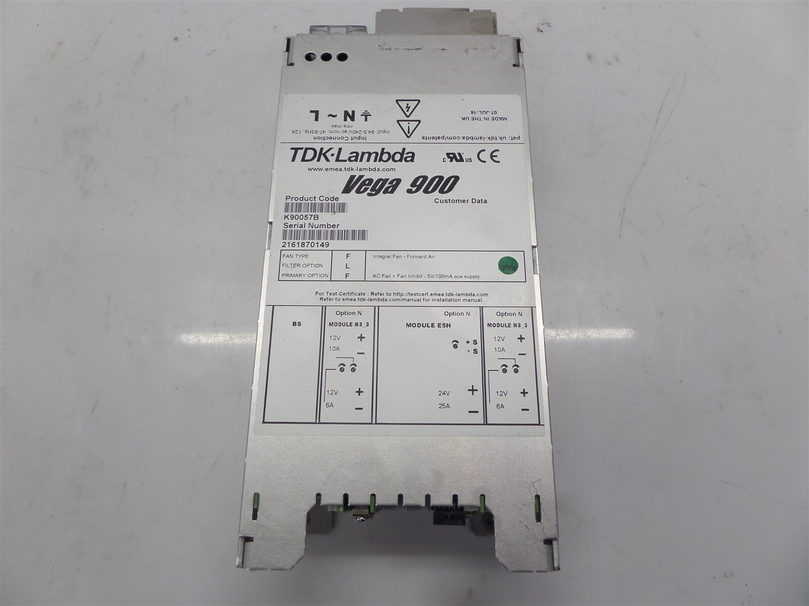 TDK Lambda Vega 900 Power Supply K90057B
