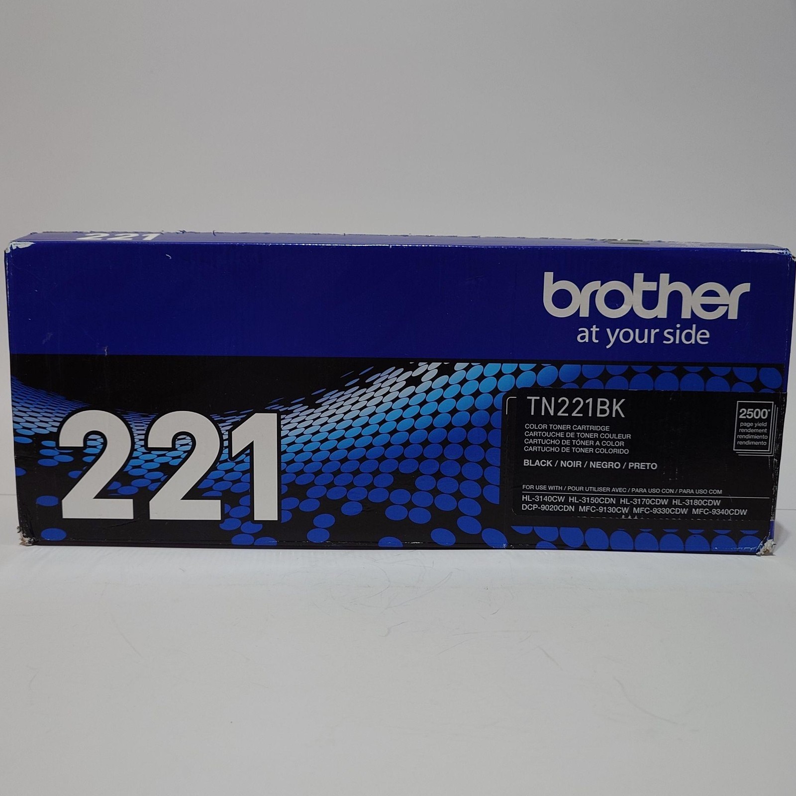 Brother 221 TN221BK Black Toner Cartridge Genuine OEM 2500 Pages HL MFC DCP