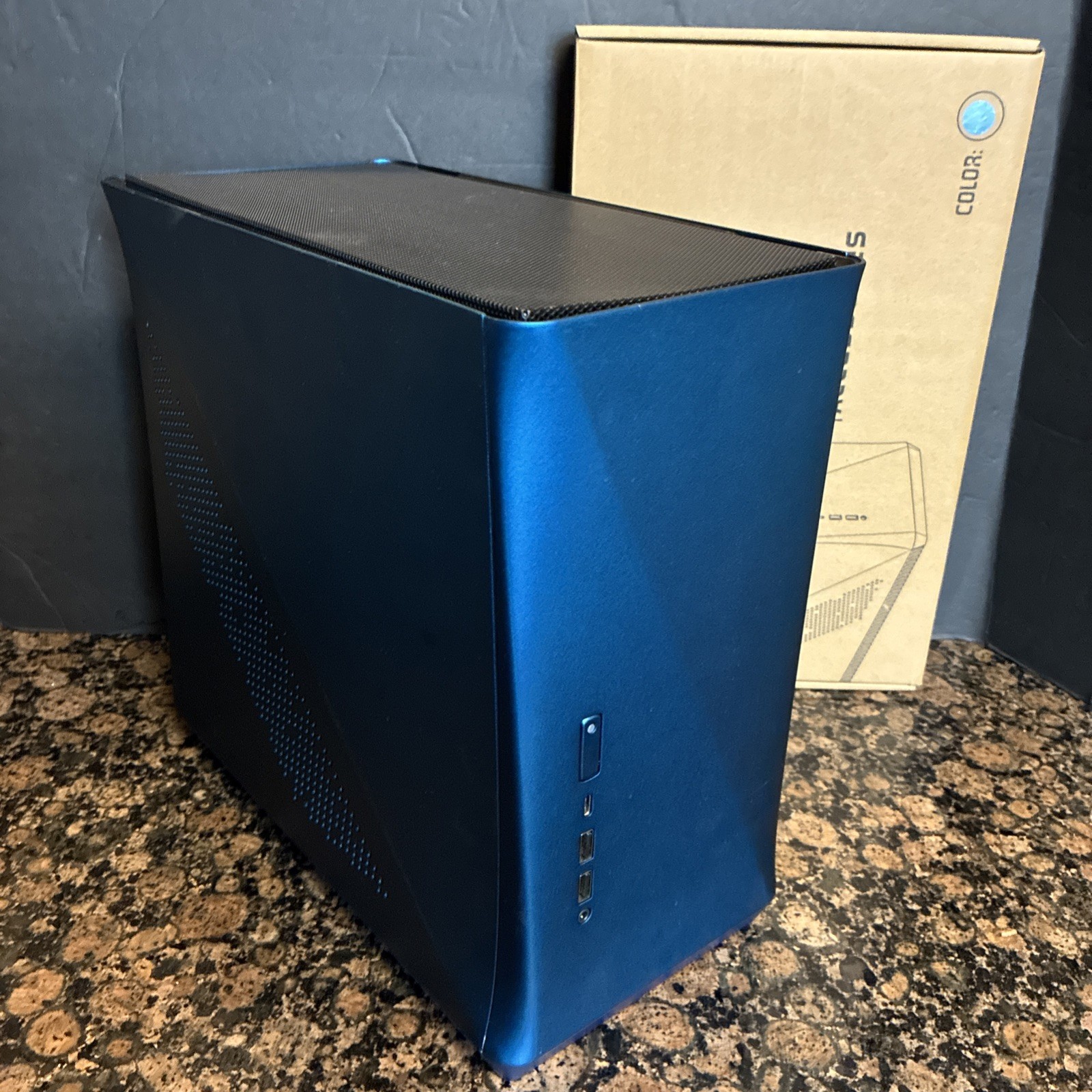Fractal Design Era ITX V1 Aluminum Steel PC Case FD-CA-ERA-ITX-BU Midnight Blue 