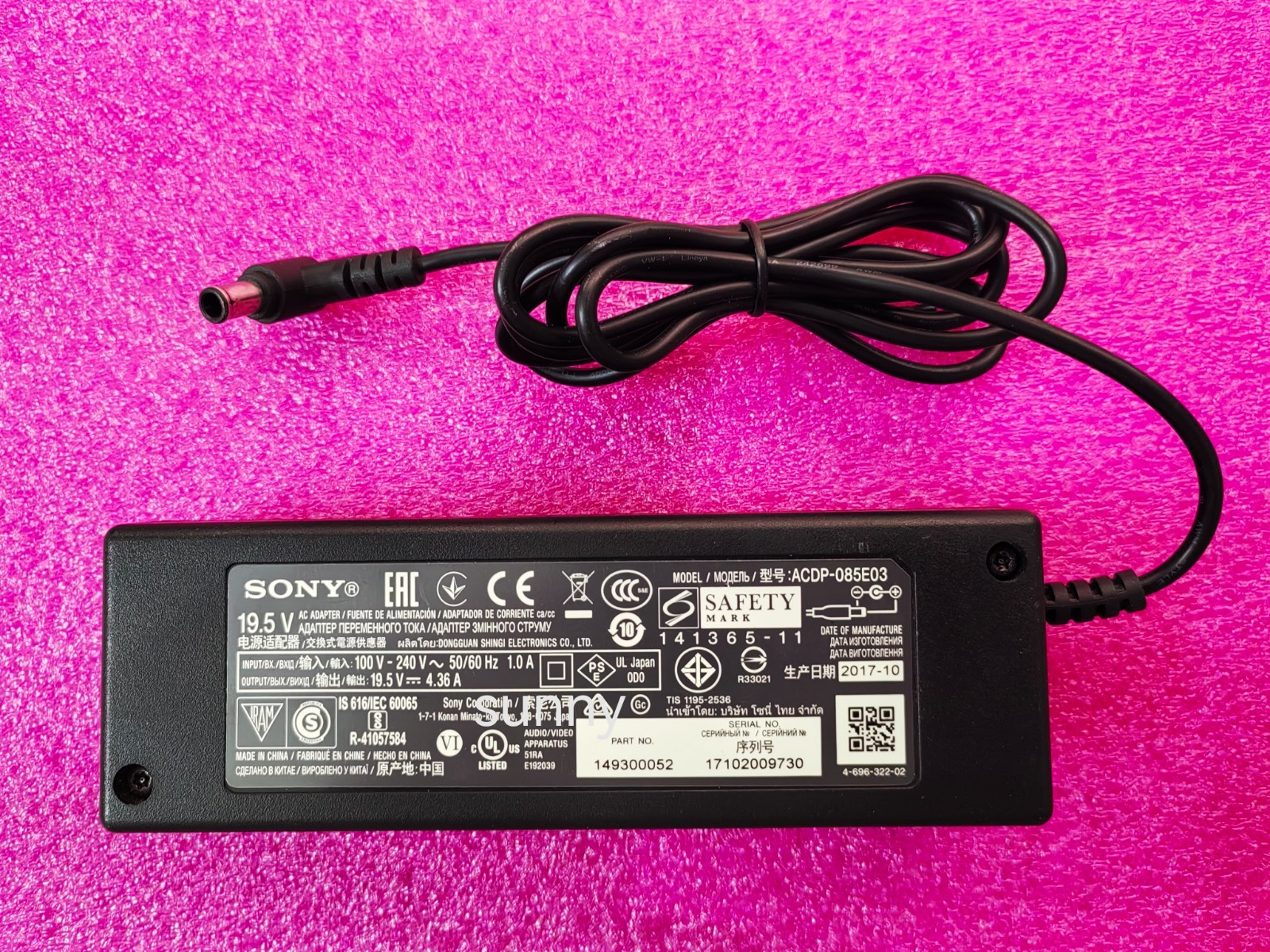 19.5V 4.36A ACDP-085E03 For Sony KDL-48W600B KDL-40W600B 85W AC Adapter Original