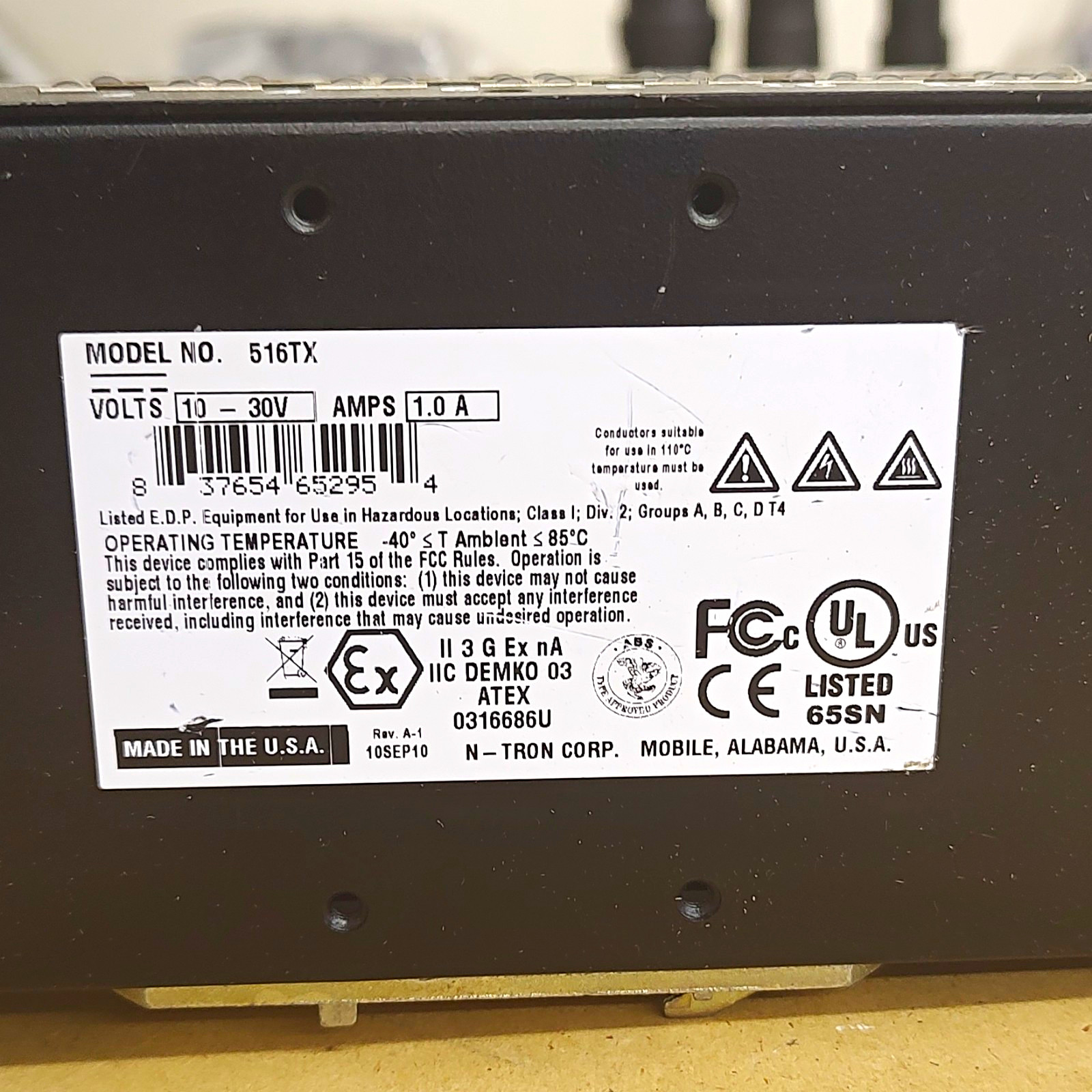 N-TRON 516TX 16-Port Unmanaged Fast Ethernet 100 Mbps Industrial Switch