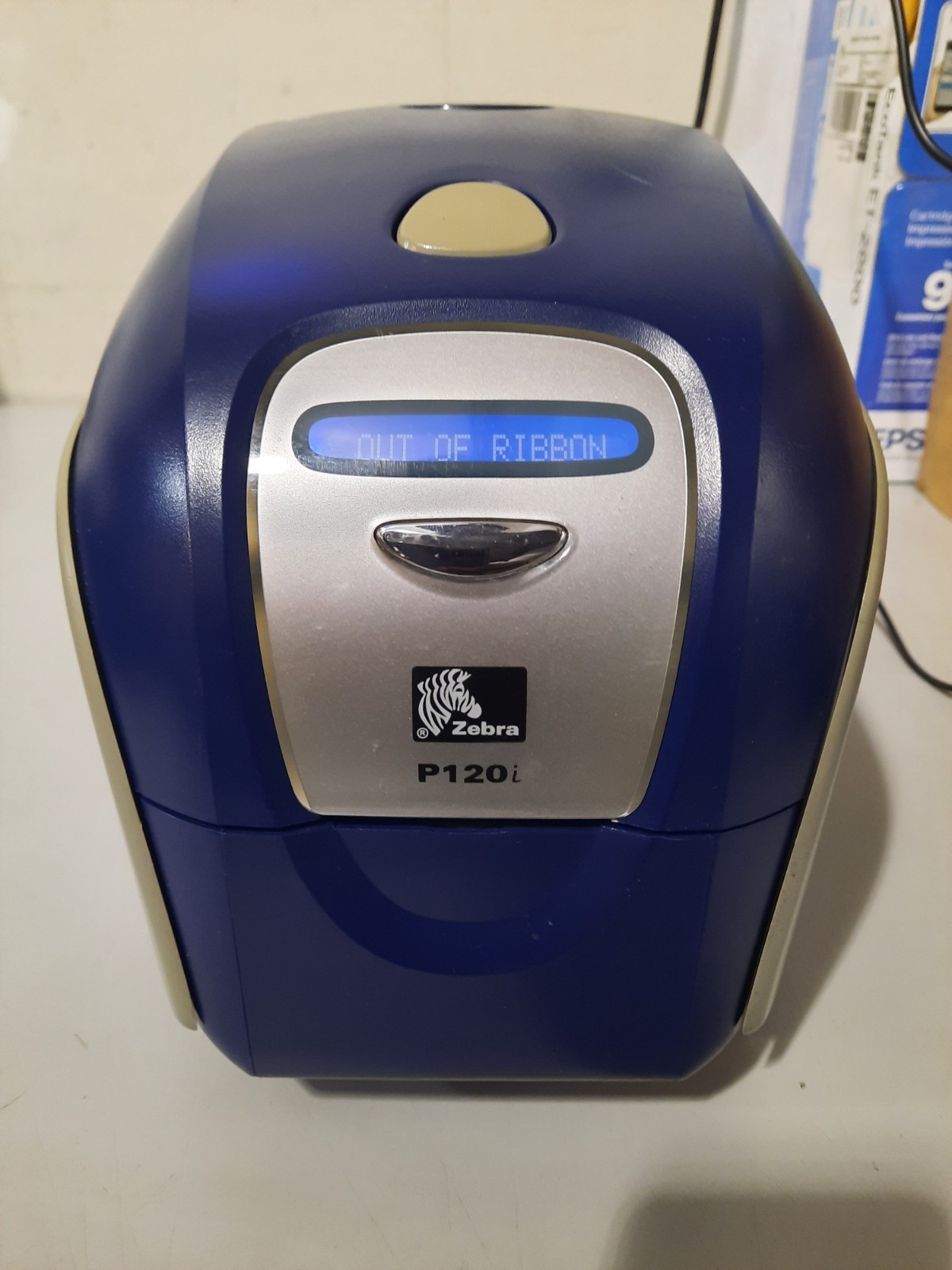 Zebra P120i Color ID Card Thermal Printer-( Powers On )-UNTESTED-FOR PARTS