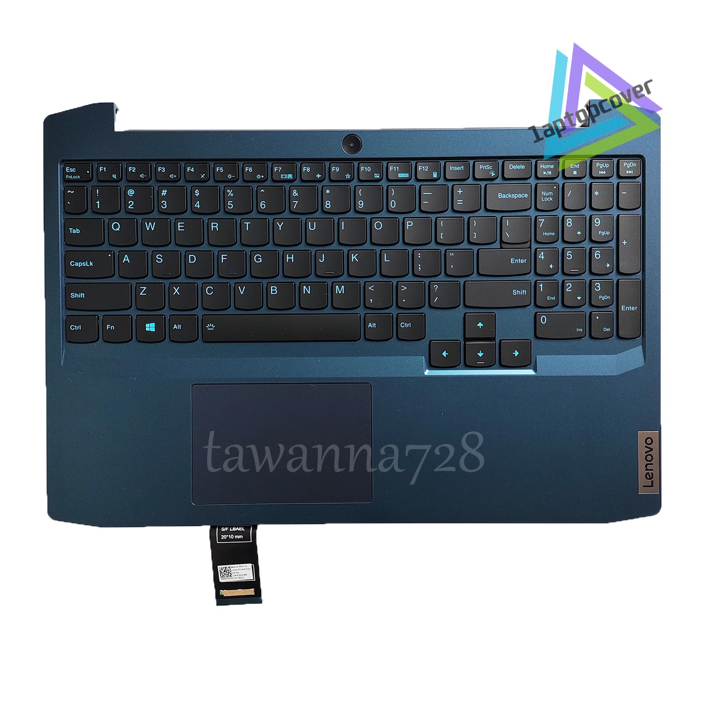 Blue Palmrest Keyboard Touchpad For Lenovo Ideapad Gaming 3-15IMH05 5CB0Z20918