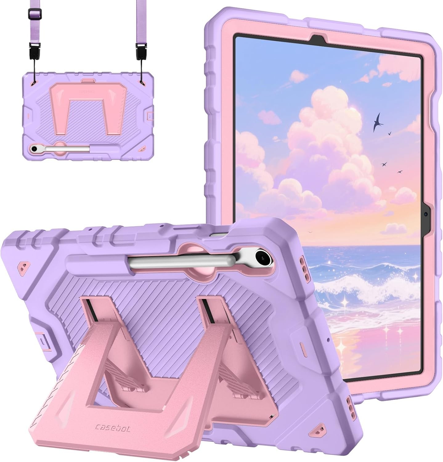 Case for Samsung Galaxy Tab S10 Lite/S10 FE Heavy Duty Shockproof Kickstand Case