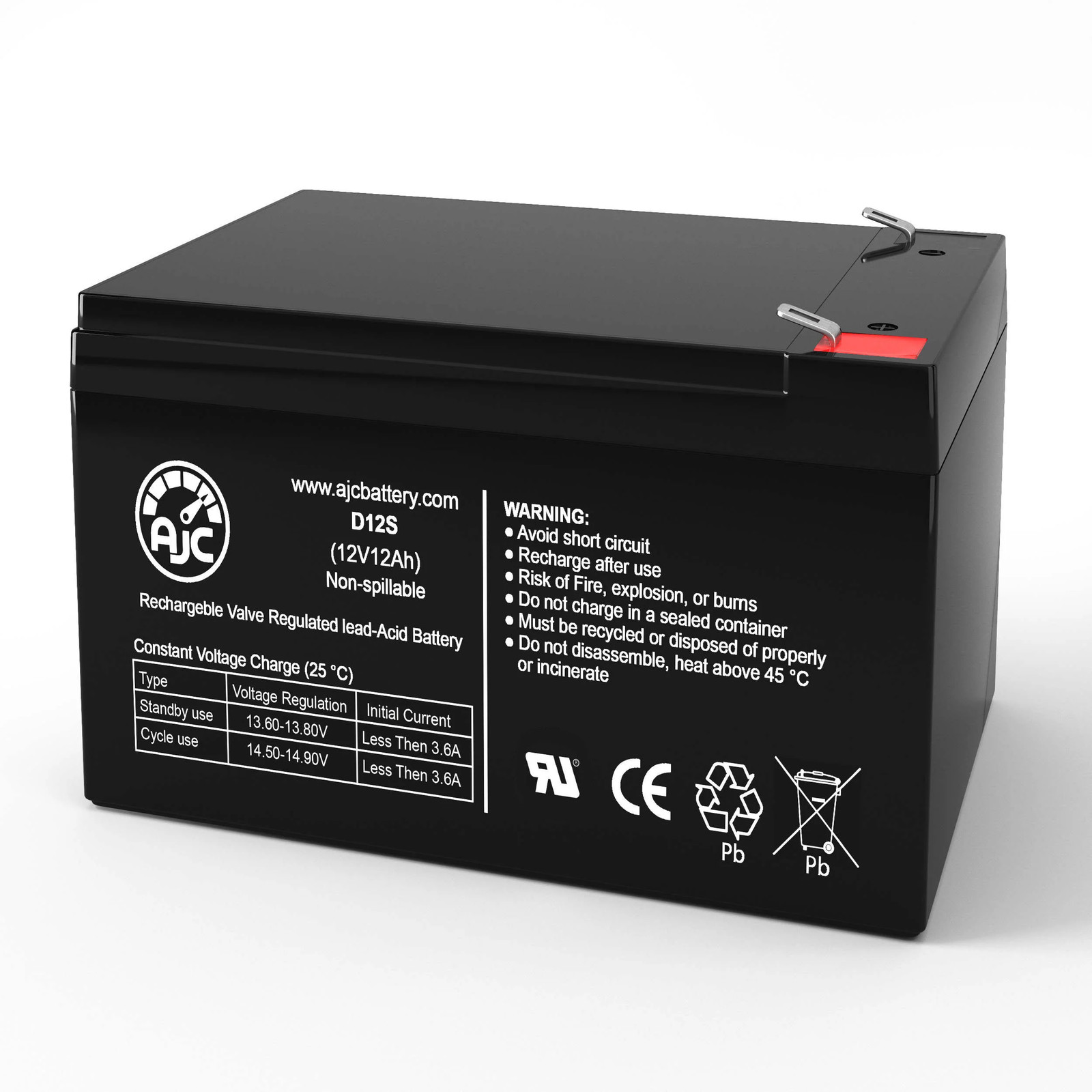 AJC Battery Compatible with Panasonic LC-PA1212P1 LCPA1212P1 12V 12Ah UPS