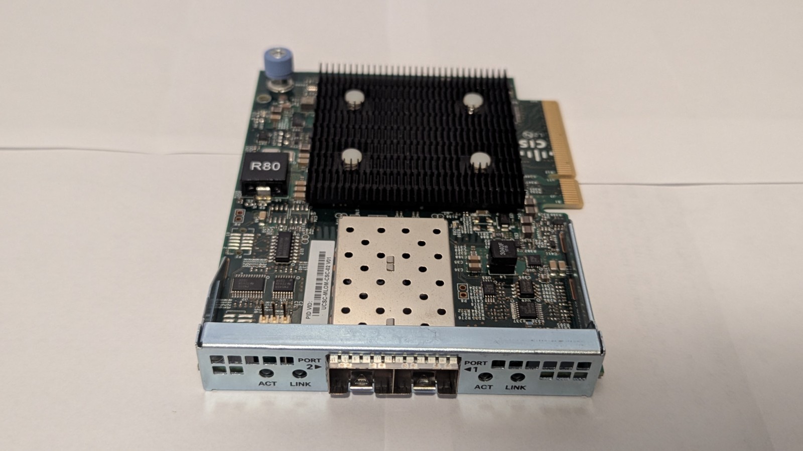 Cisco Dual Port 10GB SFP+ PCIe Ethernet Virtual Interface Card UCSC-MLOM-CSC-02