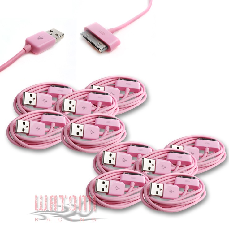 10X 10FT USB 30PIN PINK CABLE DATA CHARGER FOR GALAXY TAB 7.0 PLUS 8.9 10.1