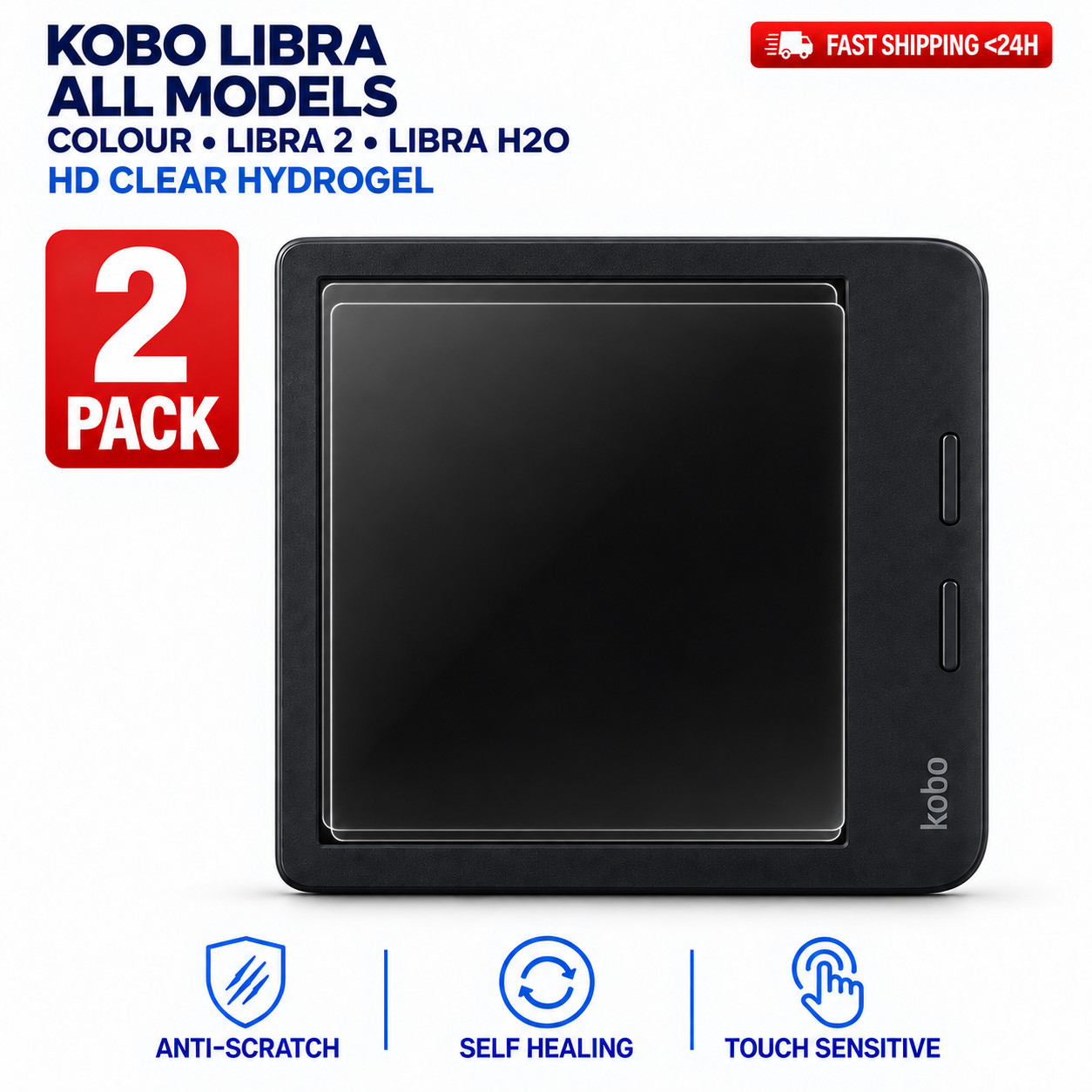 Kobo Libra All Modells Screen Protector Hydrogel 2 PACK