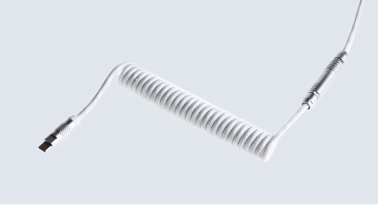 Wooting Premium Coiled Cable Set White USB-C to USB-A Mechanical Keyboard White