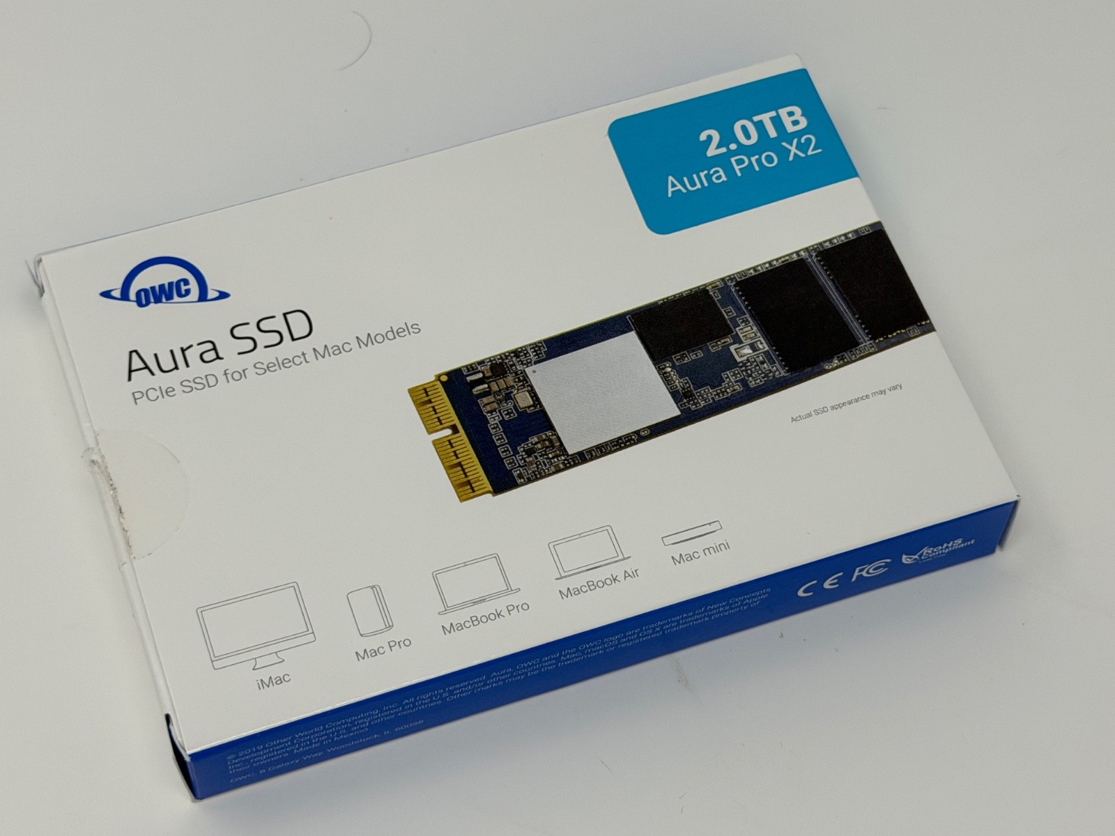 OWC Aura Pro X2 2TB NVMe SSD for  MacBook Pro,Air/iMac/Mac Mini OWCS3DAPT4MB20