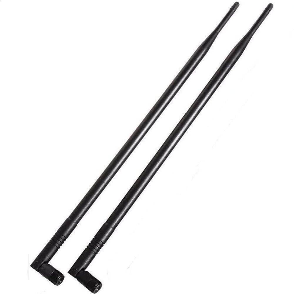 1.3ft 2X 10dBi WiFi Bluetooth Antenna Dual Band Omni Directional Large, Black