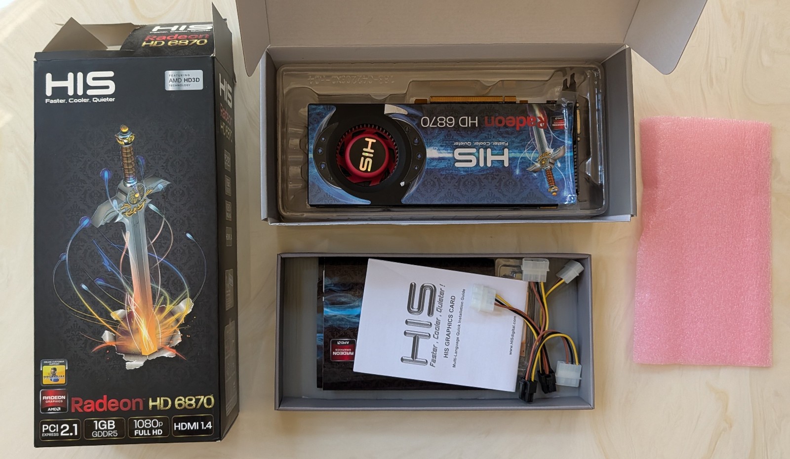 HIS Radeon HD 6870 1GB GDDR5 VRAM Video Card GPU Complete in Box CIB Tested