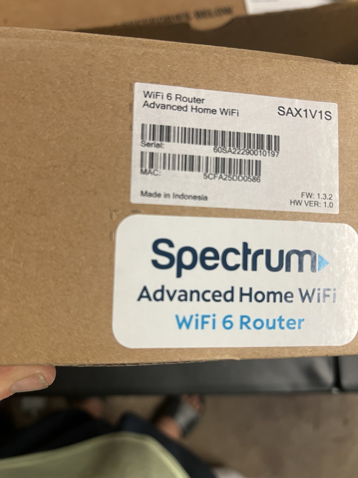 Spectrum Wireless Router 6 SAX2V1R Advanced Home Wifi Router 