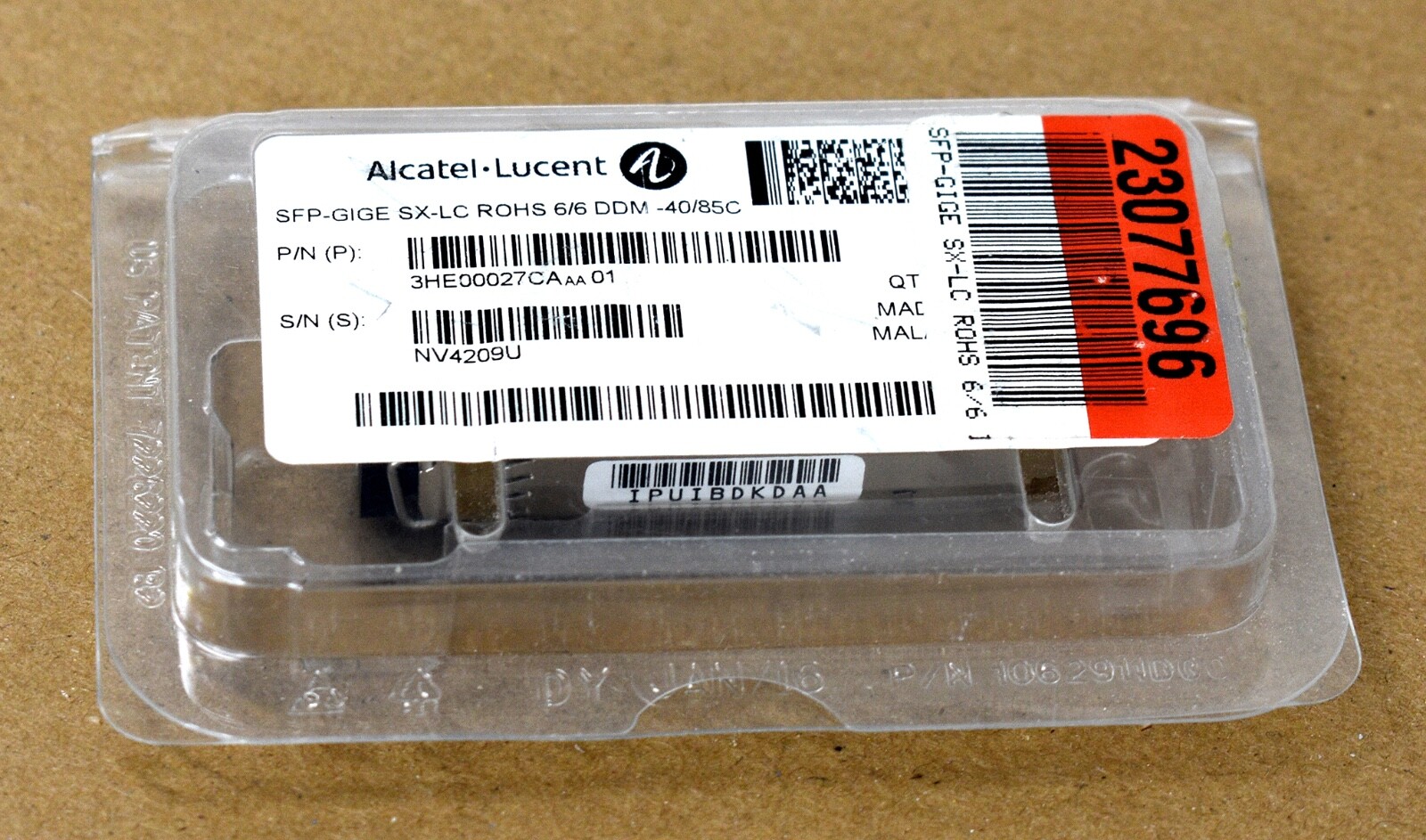 Alcatel-Lucent 3HE00027CA – SFP-GIGE SX-LC RoHS 6/6 DDM −40/85 °C New