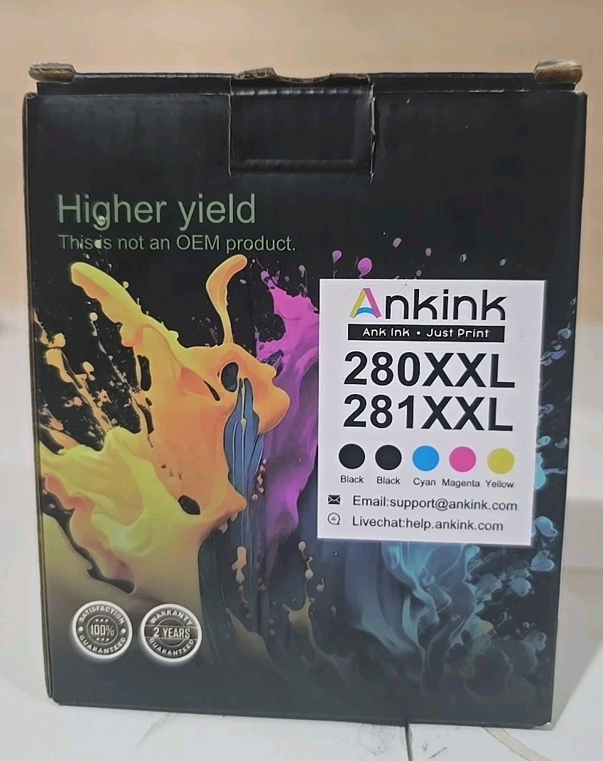 Ankink PGI-280XXL CLI-281XXL Ink Cartridges HIGH YIELD Canon Compatible NEW Box