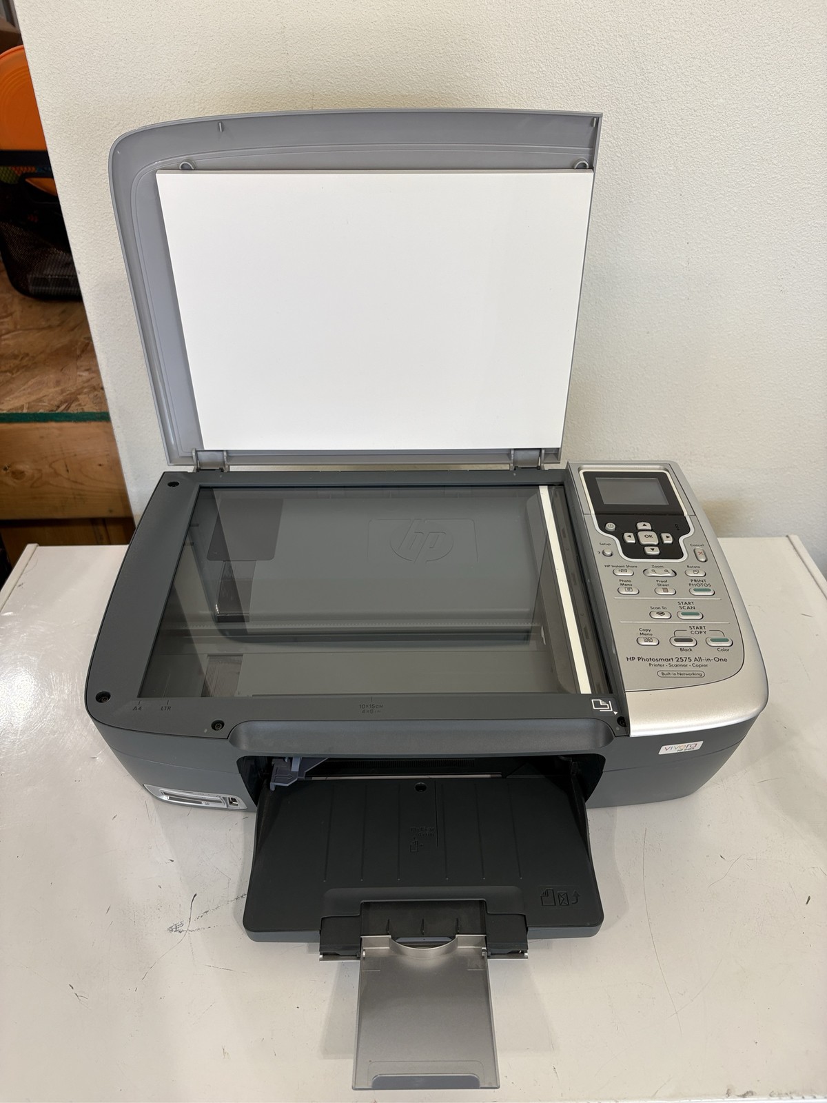 HP Photosmart 2575 All-in-One Inkjet Printer, Scanner, Photo Copier W/O PWR CRD