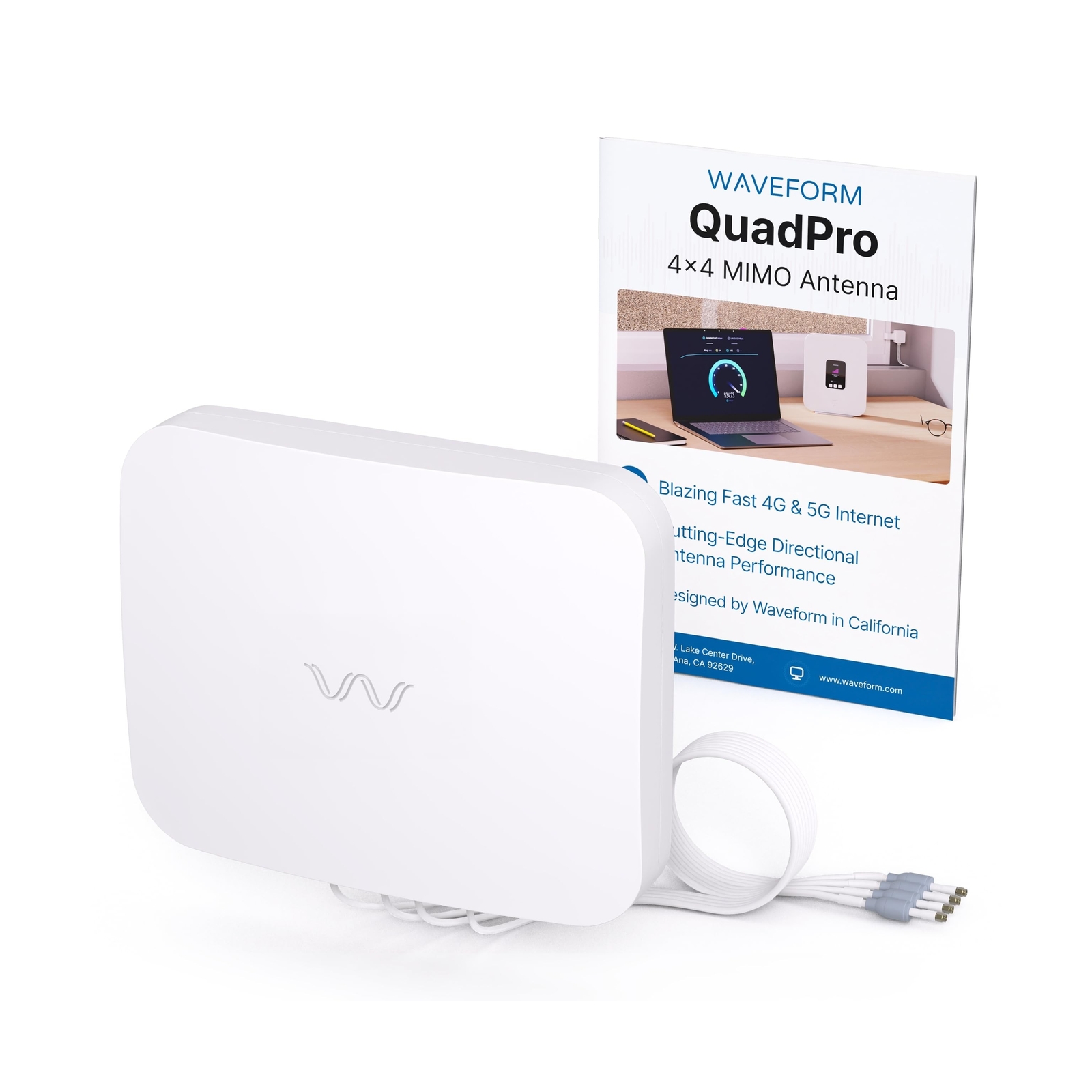 Waveform QuadPro 4x4 MIMO Signal Boosting Panel Antenna Kit | External Antenn...