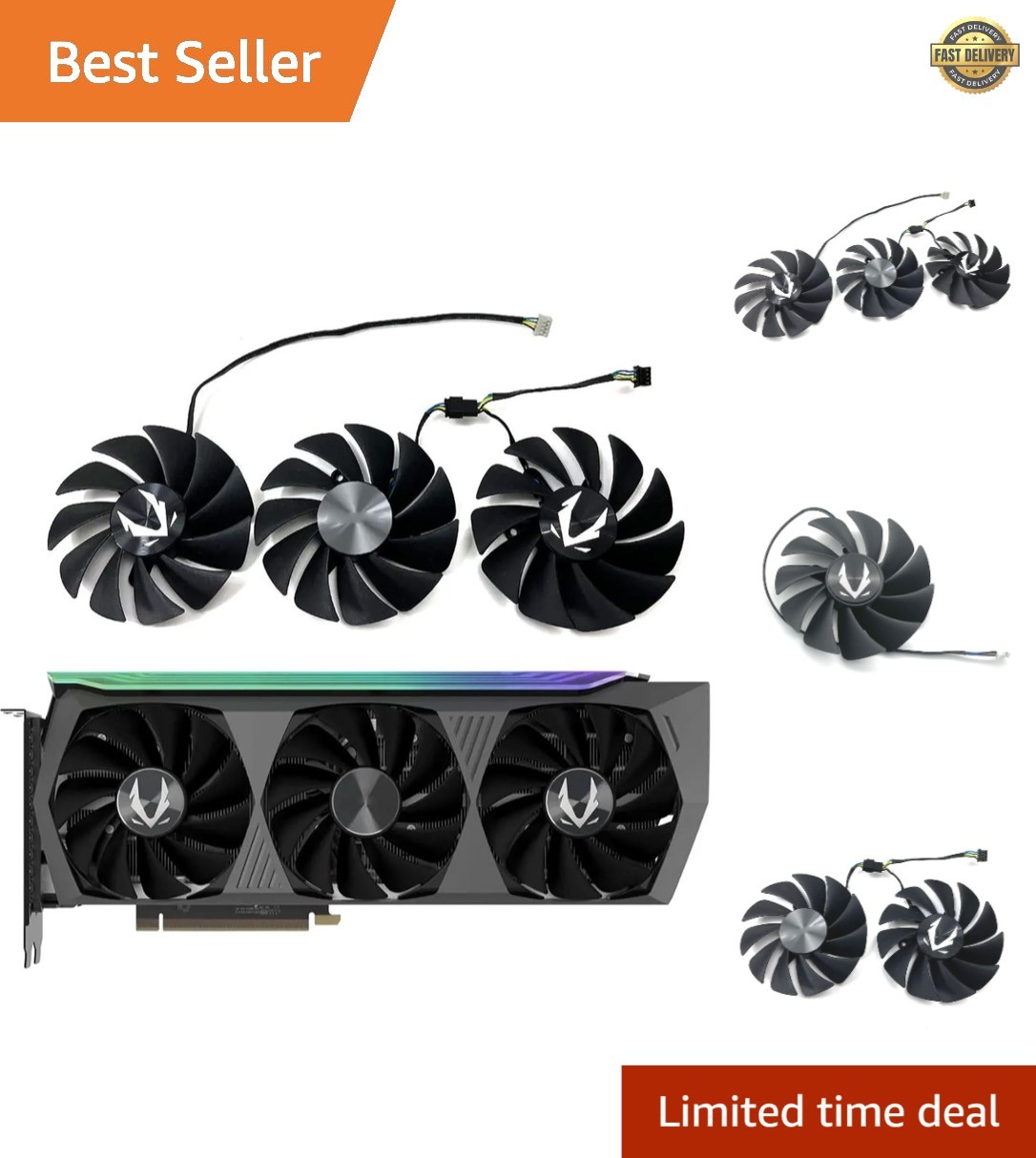 GA92S2U CF9015H12S RTX 3080 Ti AMP Holo GPU Fan for ZOTAC Gaming RTX 3070 TI ...