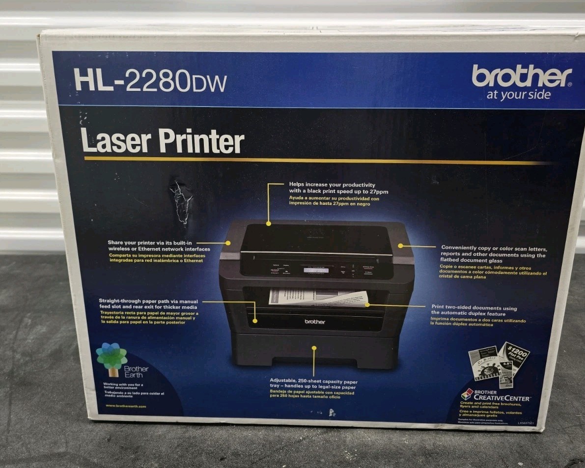New Unopened  Sealed Brother Hl-2280dw Laser Printer Wireless Copying Scanning 