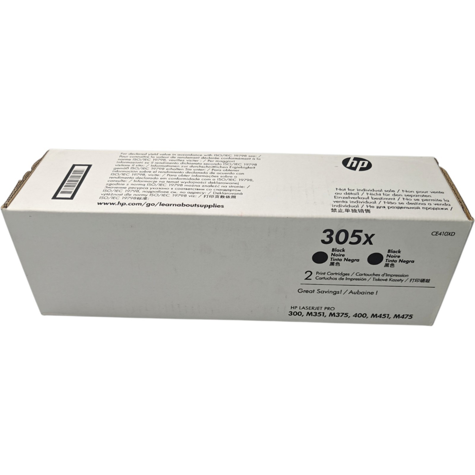 New HP LaserJet 305X Black Toner Cartridge CE410XD