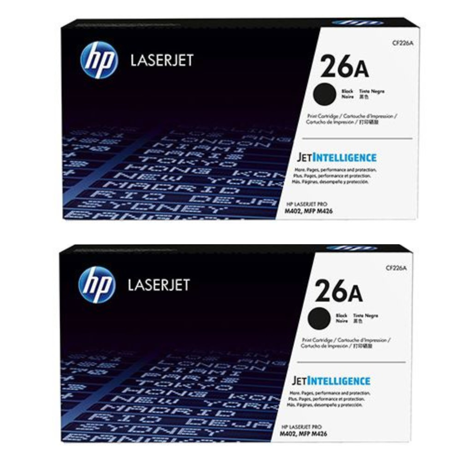 HP 26A CF226A Black Toner Cartridge Comptible ✅2 Pack High Yield New Closed Box✅