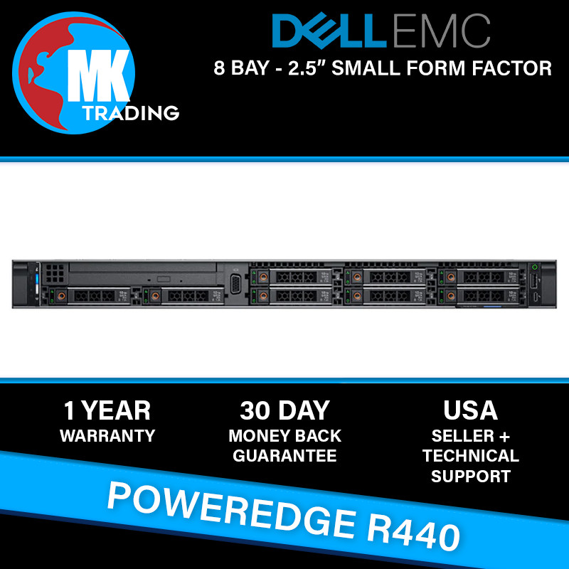 Dell PowerEdge R440 8B SFF 2U Server -V1- Choose CPUs/RAM/Drives - Wholesale