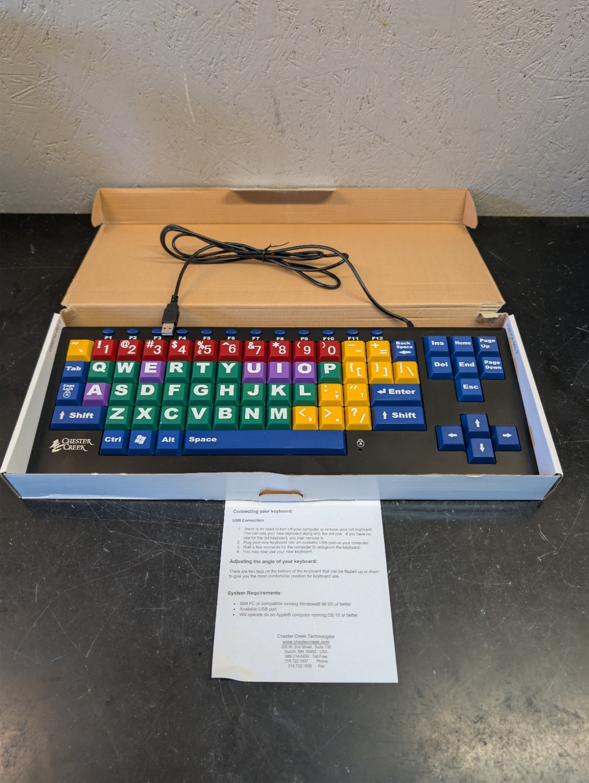 Chester Creek Kinderboard Big Colored Buttons for Kids Wired USB Connection