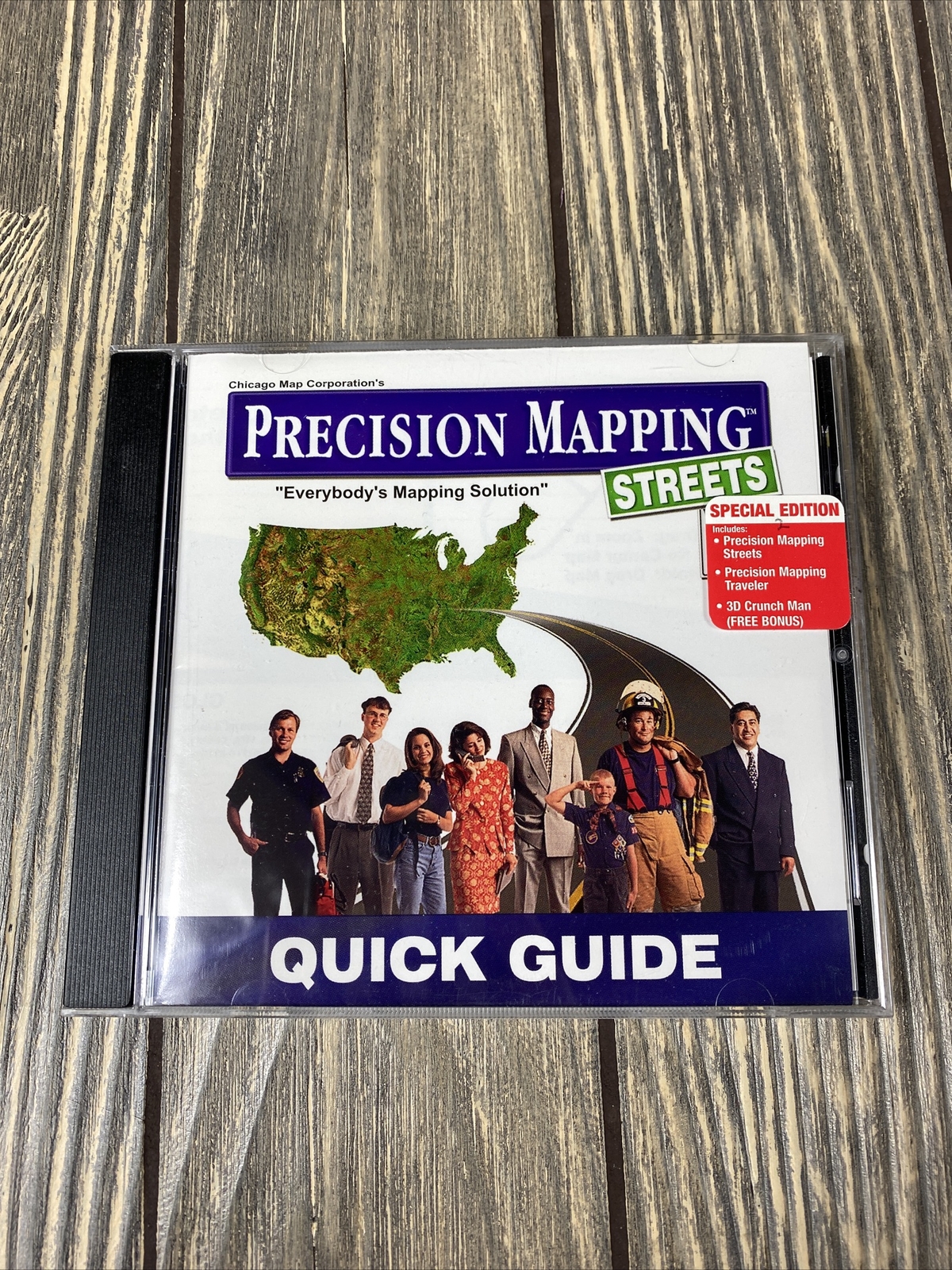 Chicago Map Corporations Precision Mapping Streets Version 3.5 Program Disc PC