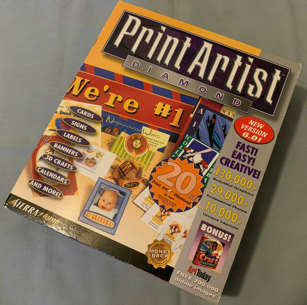 Print Artist Diamond Version 6.0 - Sierra Home PC Computer Software NEW IN BOX