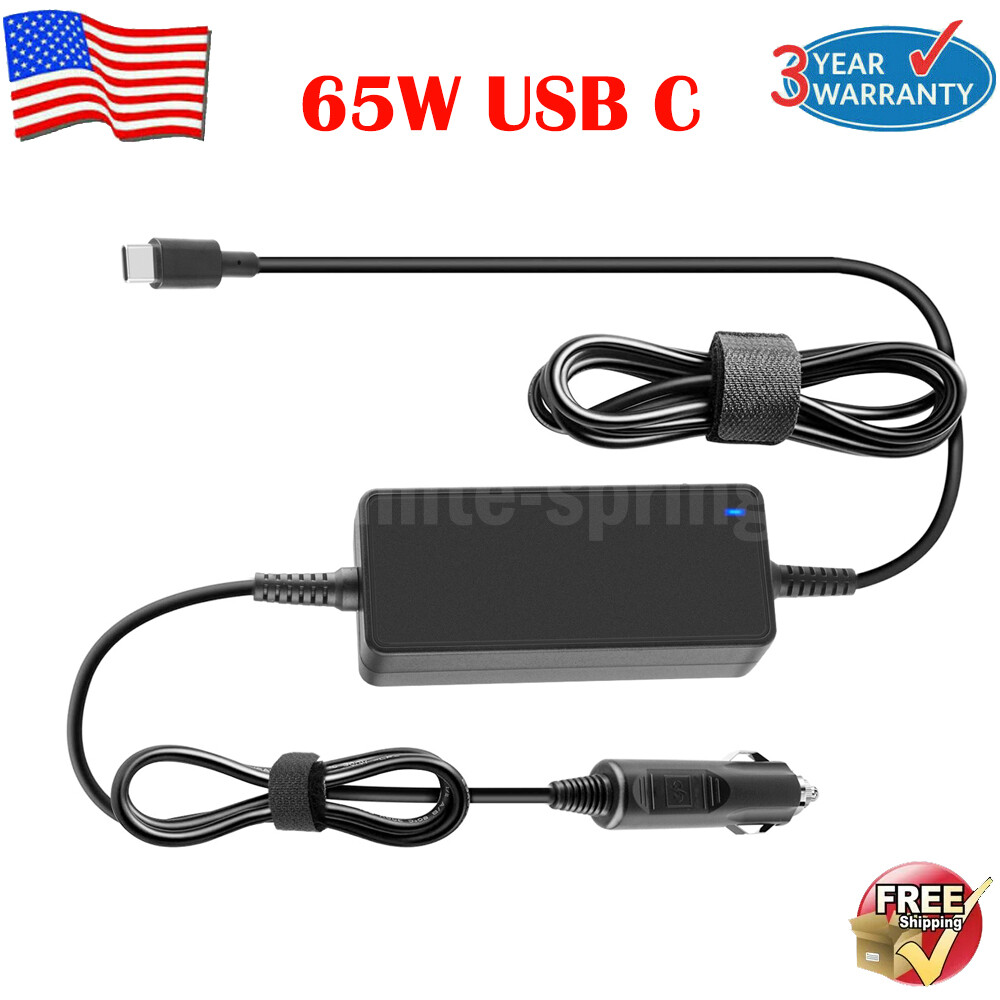 65W TYPE-C USB-C Universal Car Laptop Adapter Charger For Macbook Samsung Lenovo