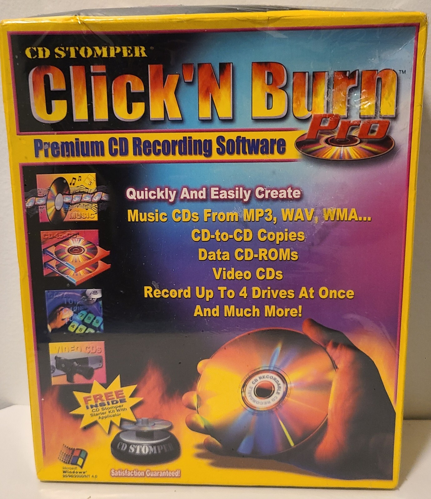 CD STOMPER CLICK 'N BURN PRO Premium CD Recording Software new 