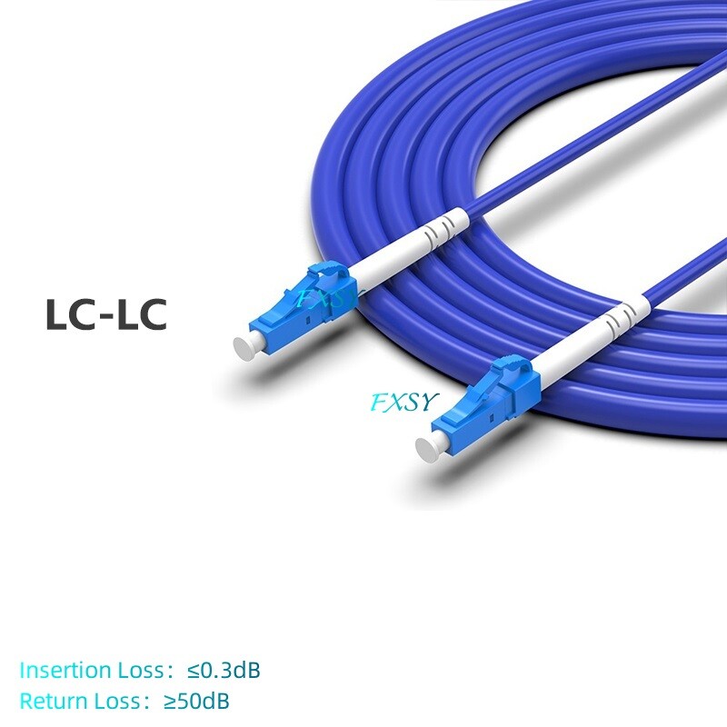 2Pcs 1m 2m 3m 5m 10m 15m LC/UPC to LC/UPC SM OS2 Armored Fiber Optic Patch Cord