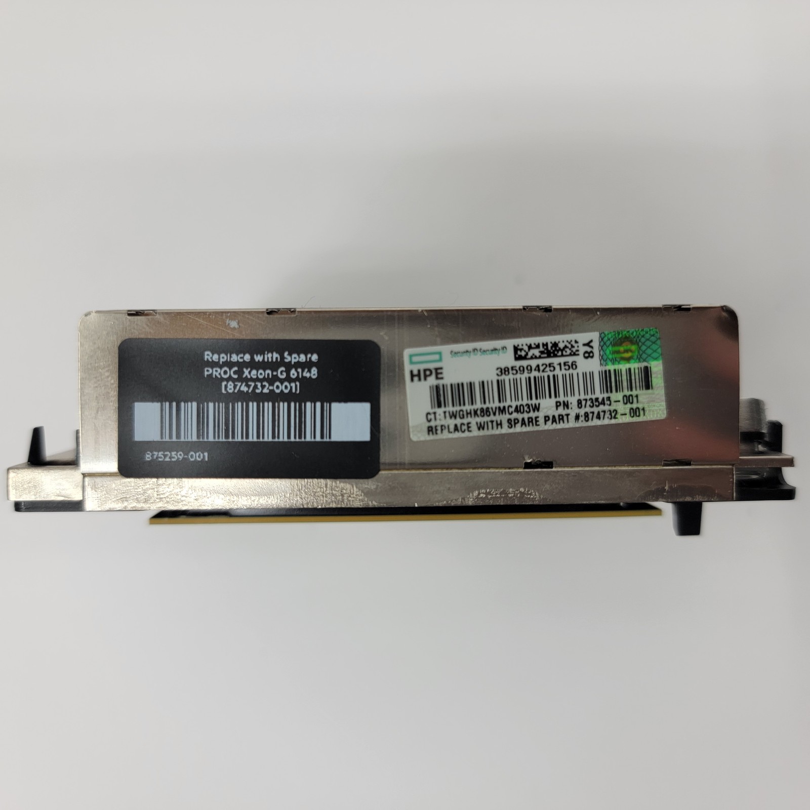 HPE Intel Xeon Gold 6148 2.4GHz 20-Core Processor Kit 874732-001 w/ Heatsink