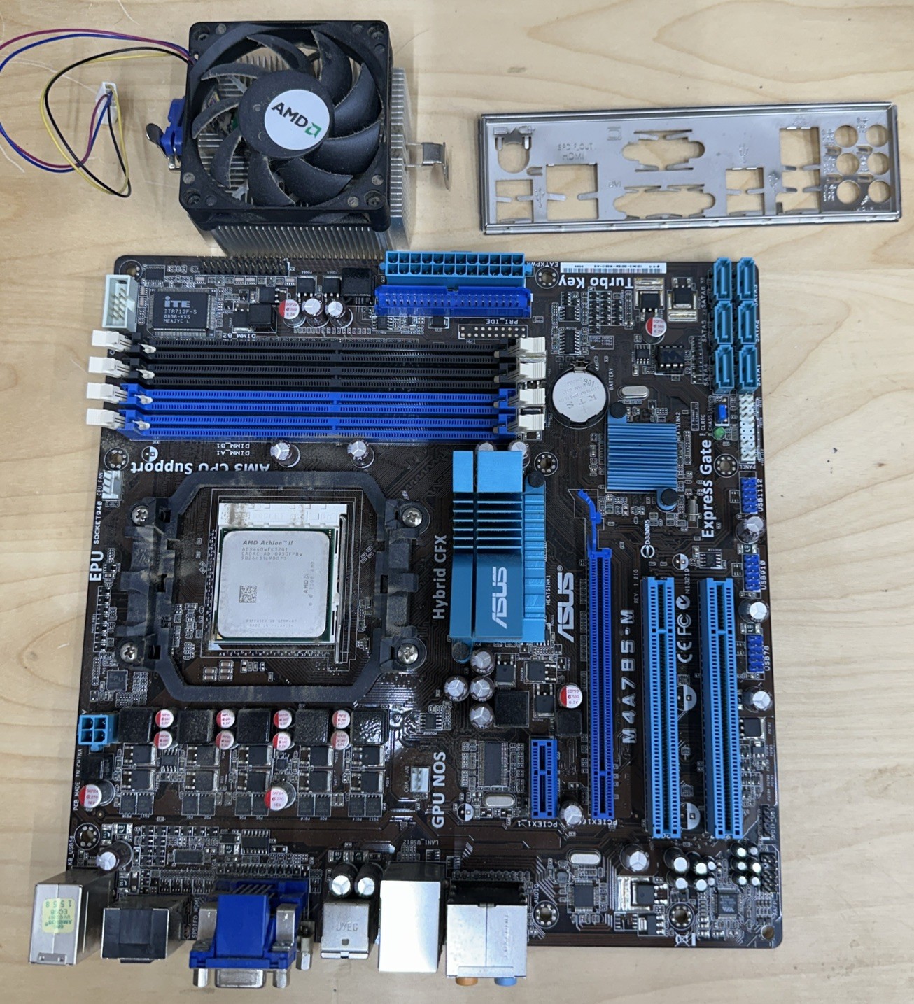 AM3 Combo ASUS M4A785-M Motherboardw/ Shield + AMD Athlon II ADX440WFK32GI 3GHz