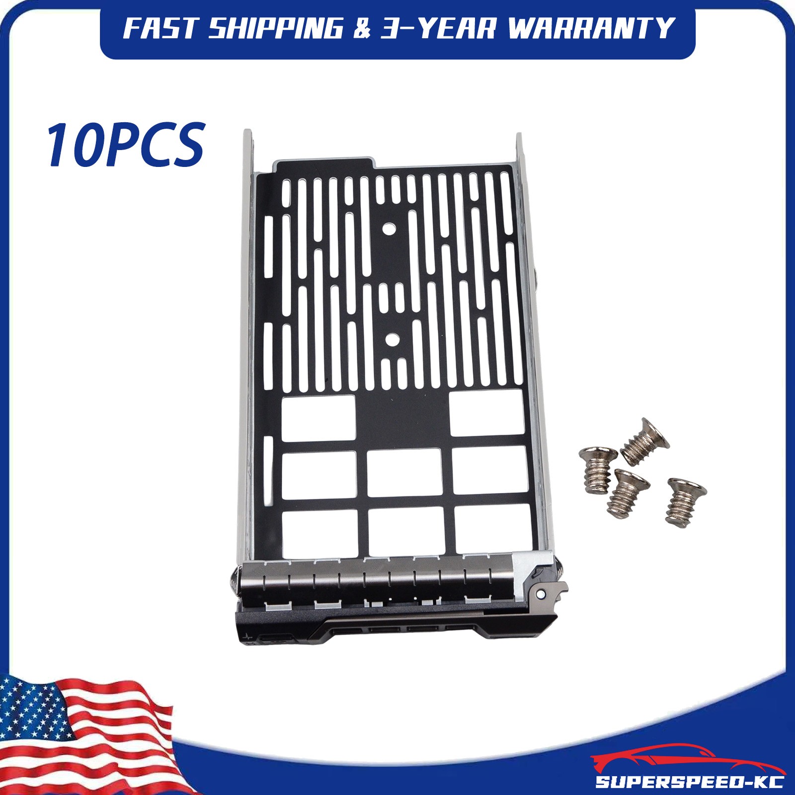 10X 0KG1CH 3.5in HDD Hot Swap Caddy For Dell PowerEdge R510 R730 T630 T710 New
