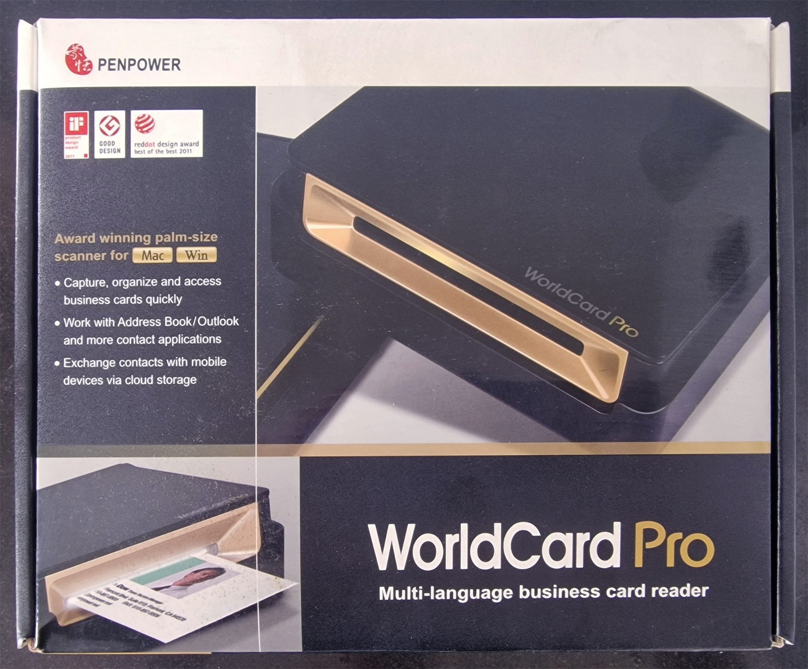 PenPower WorldCard Pro Multi-Platform Business Card Reader - Win & Mac SW