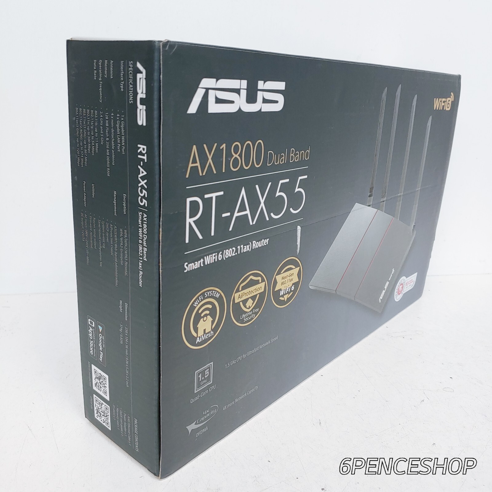 OB *Works Well* ASUS RT-AX1800S Dual Band WiFi 6 Extendable Router